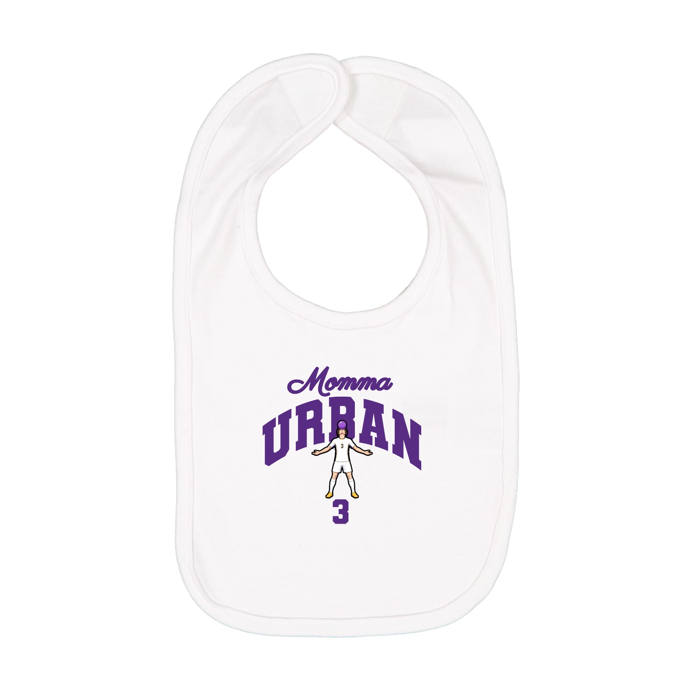 Infant Bib — Mothers Day Arch in White