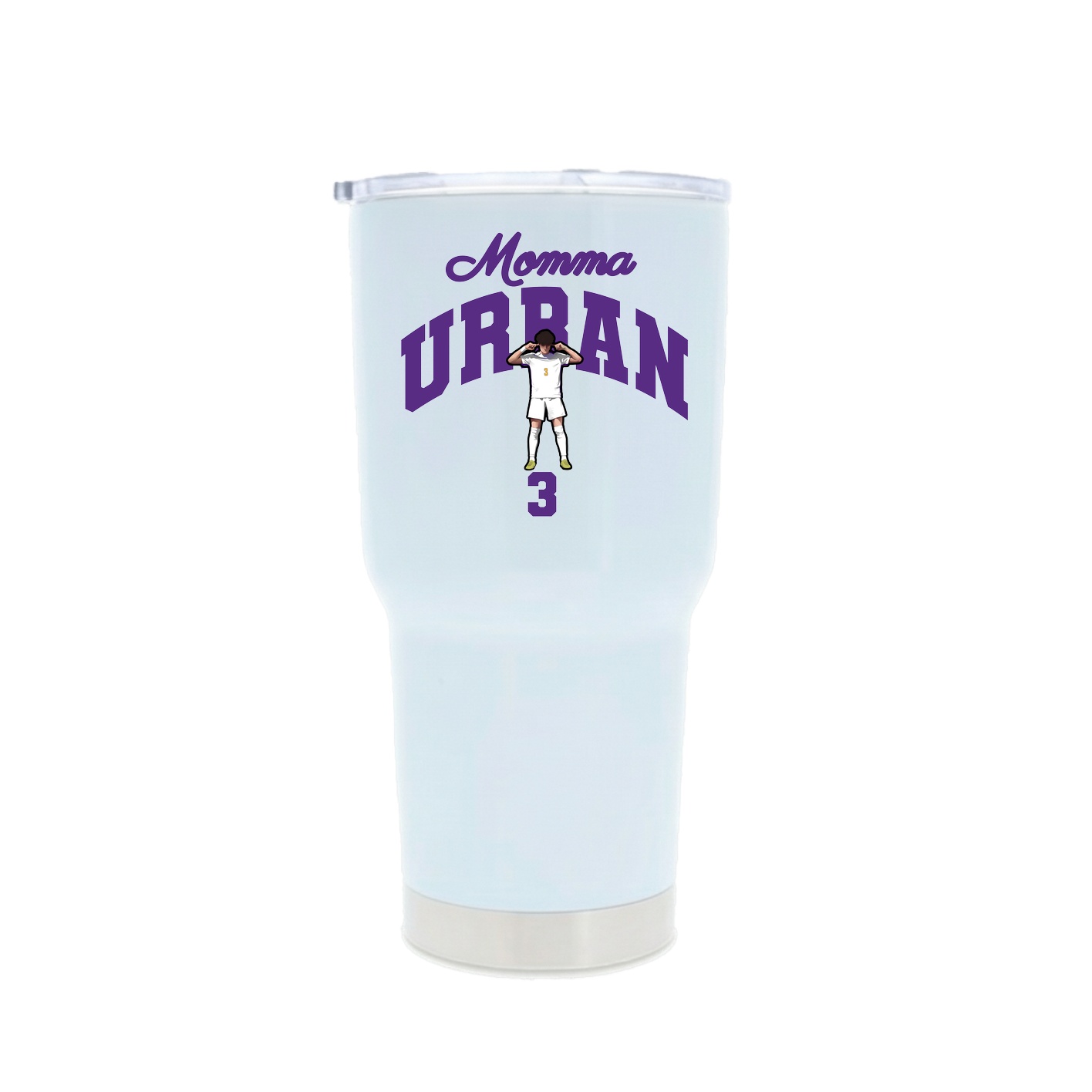 30oz Stainless Steel Tumbler — Mothers Day Arch in White