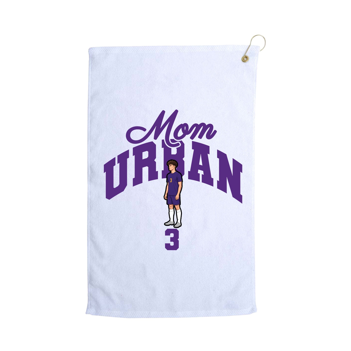 Golf Towel — Mothers Day Arch in White
