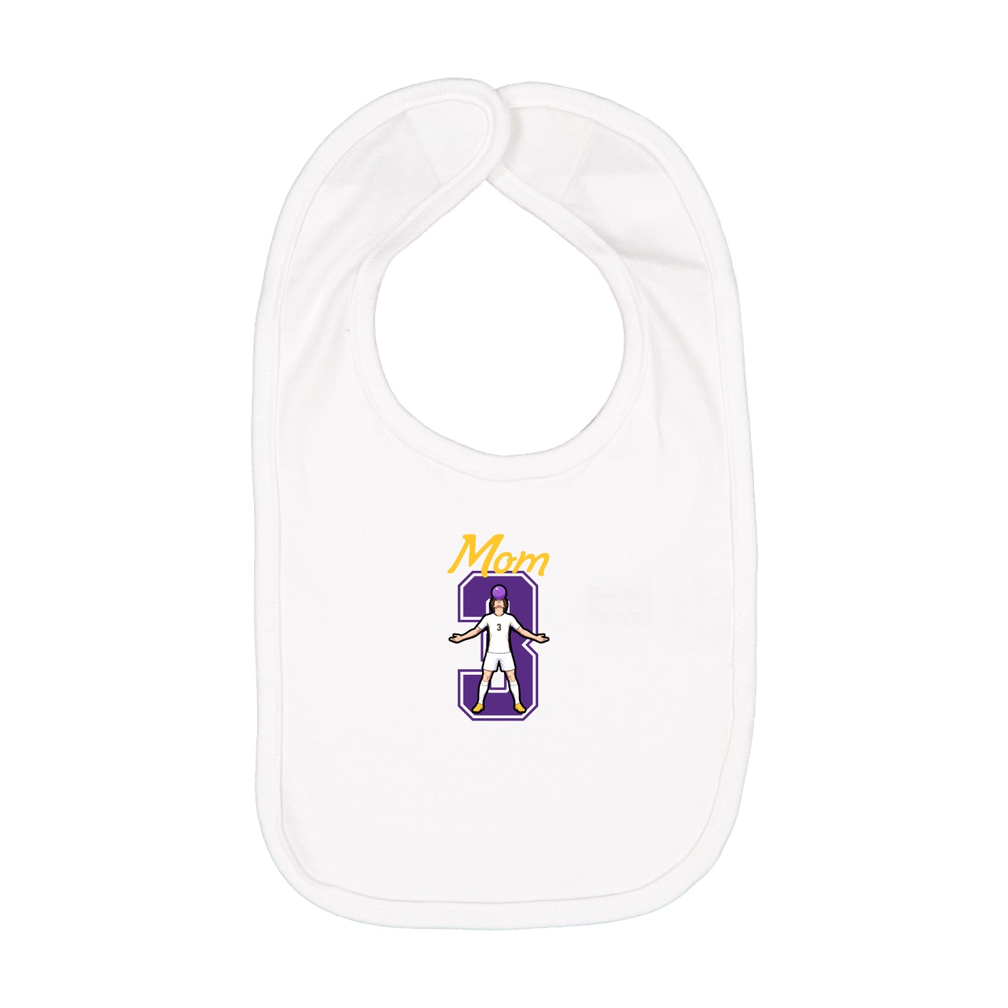 Infant Bib — Mothers Day Shirsey in White