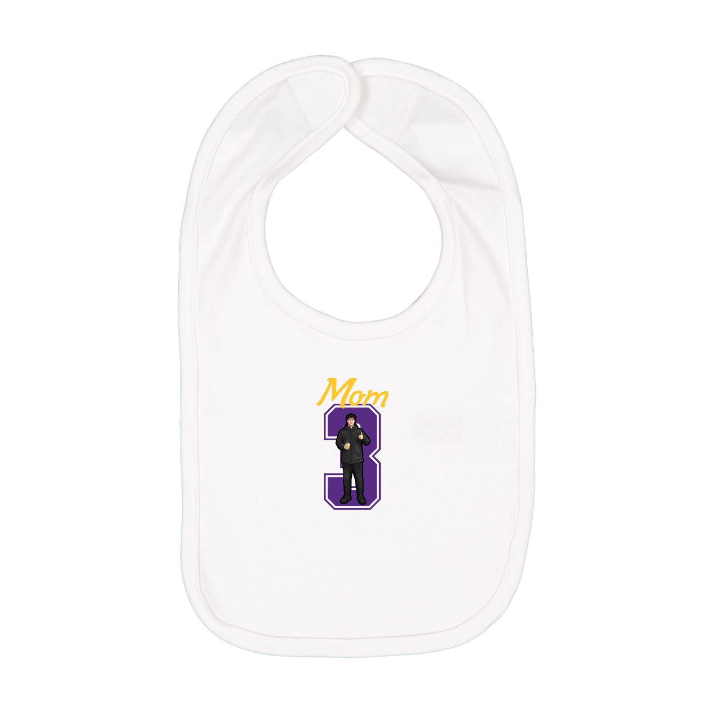 Infant Bib — Mothers Day Shirsey in White