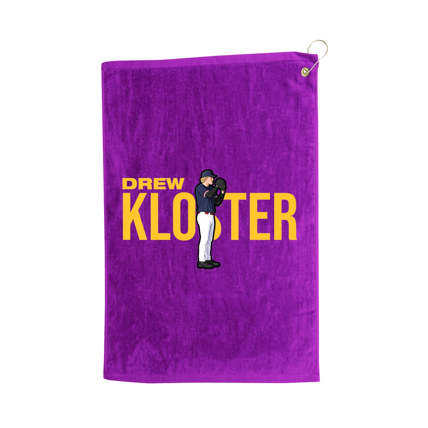 Golf Towel — Player Name in Purple