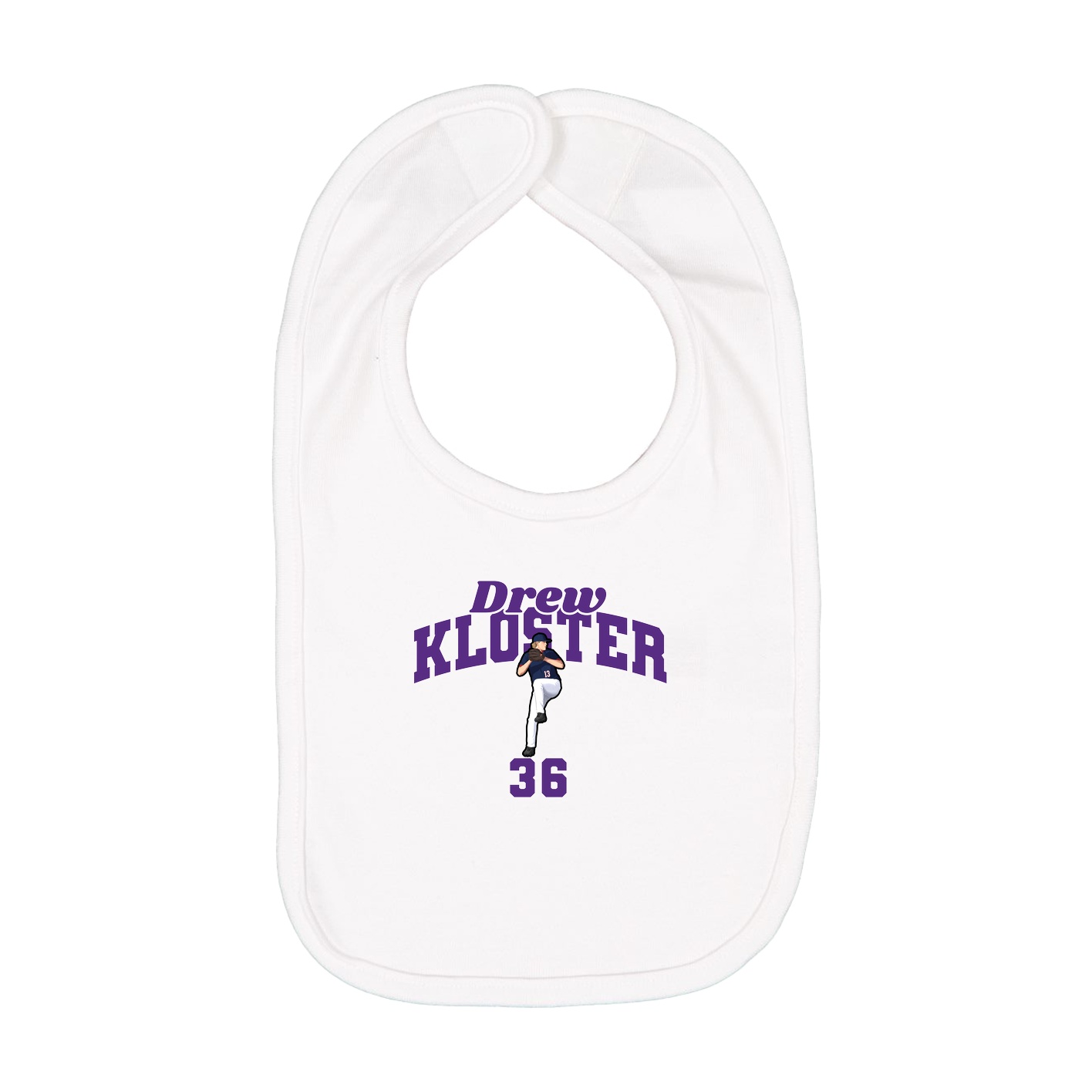 Infant Bib — Signature Arch in White