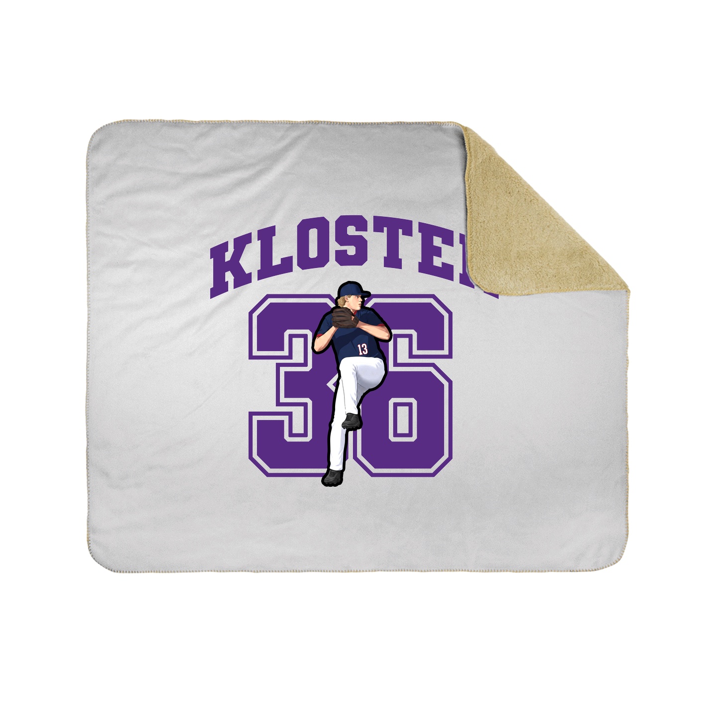 Throw Blanket — Number in White