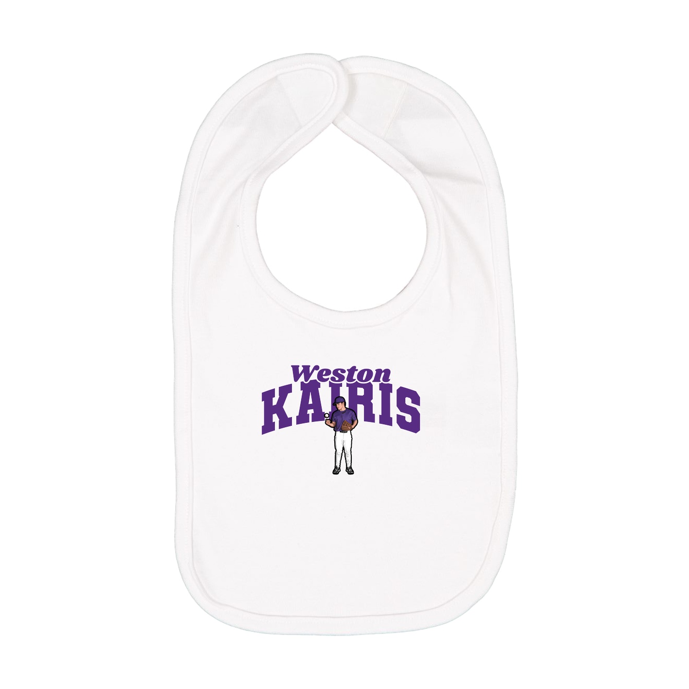 Infant Bib — Signature Arch in White
