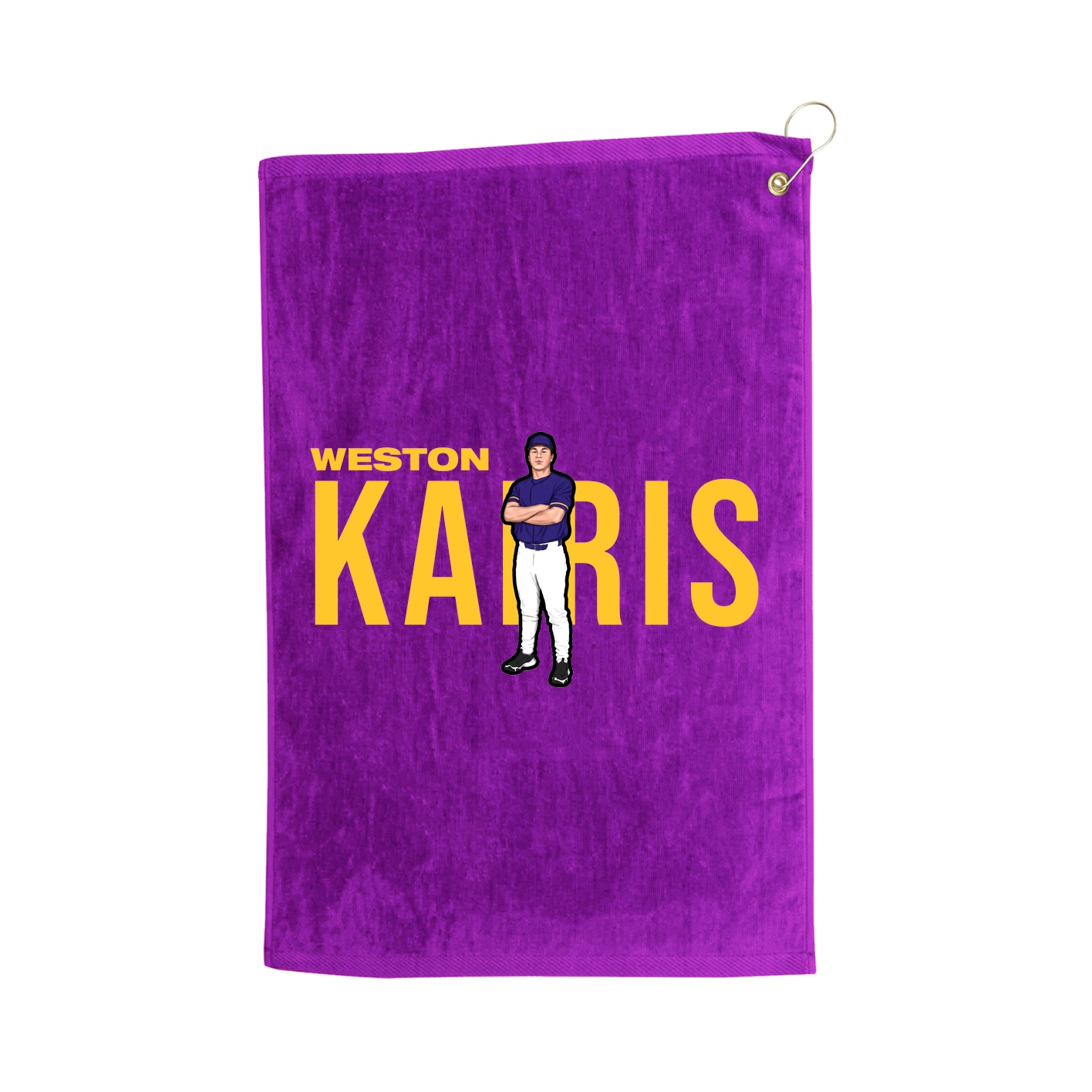 Golf Towel — Player Name in Purple