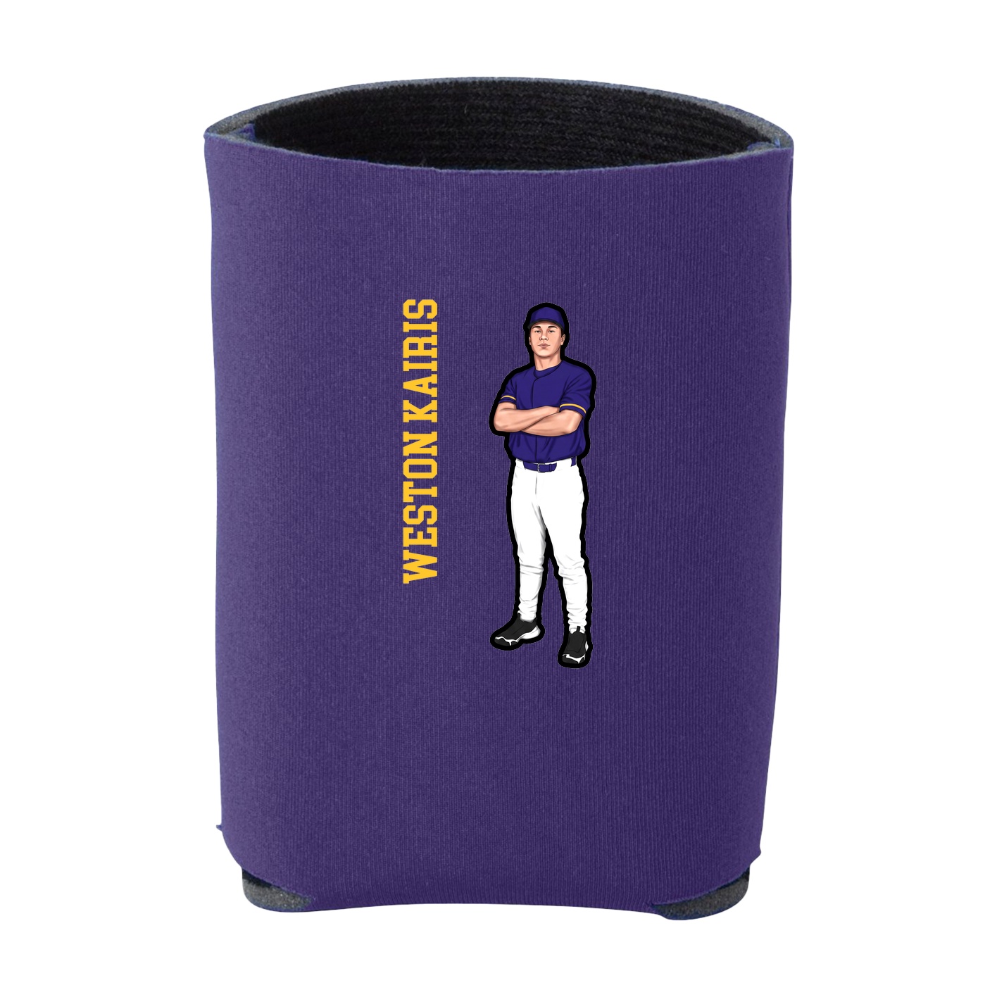 Can Holder — Name Vertical in Purple