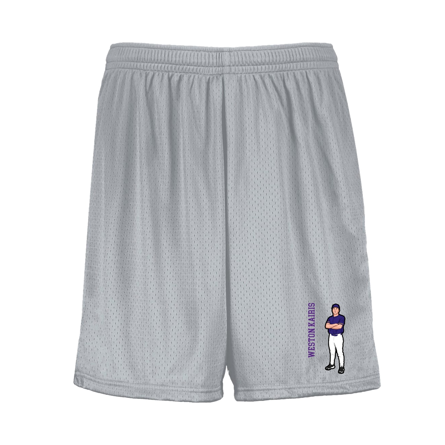 Shorts — Name Vertical in Silver