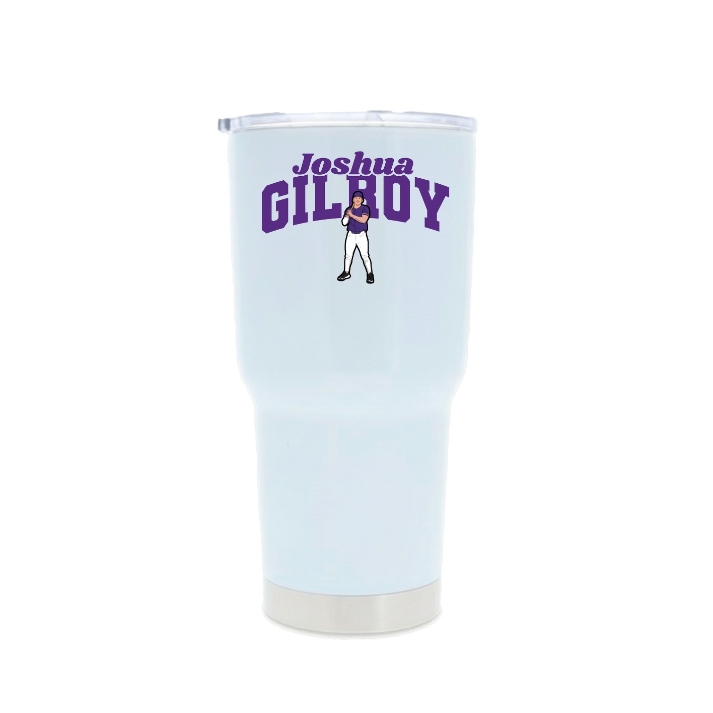 30oz Stainless Steel Tumbler — Signature Arch in White