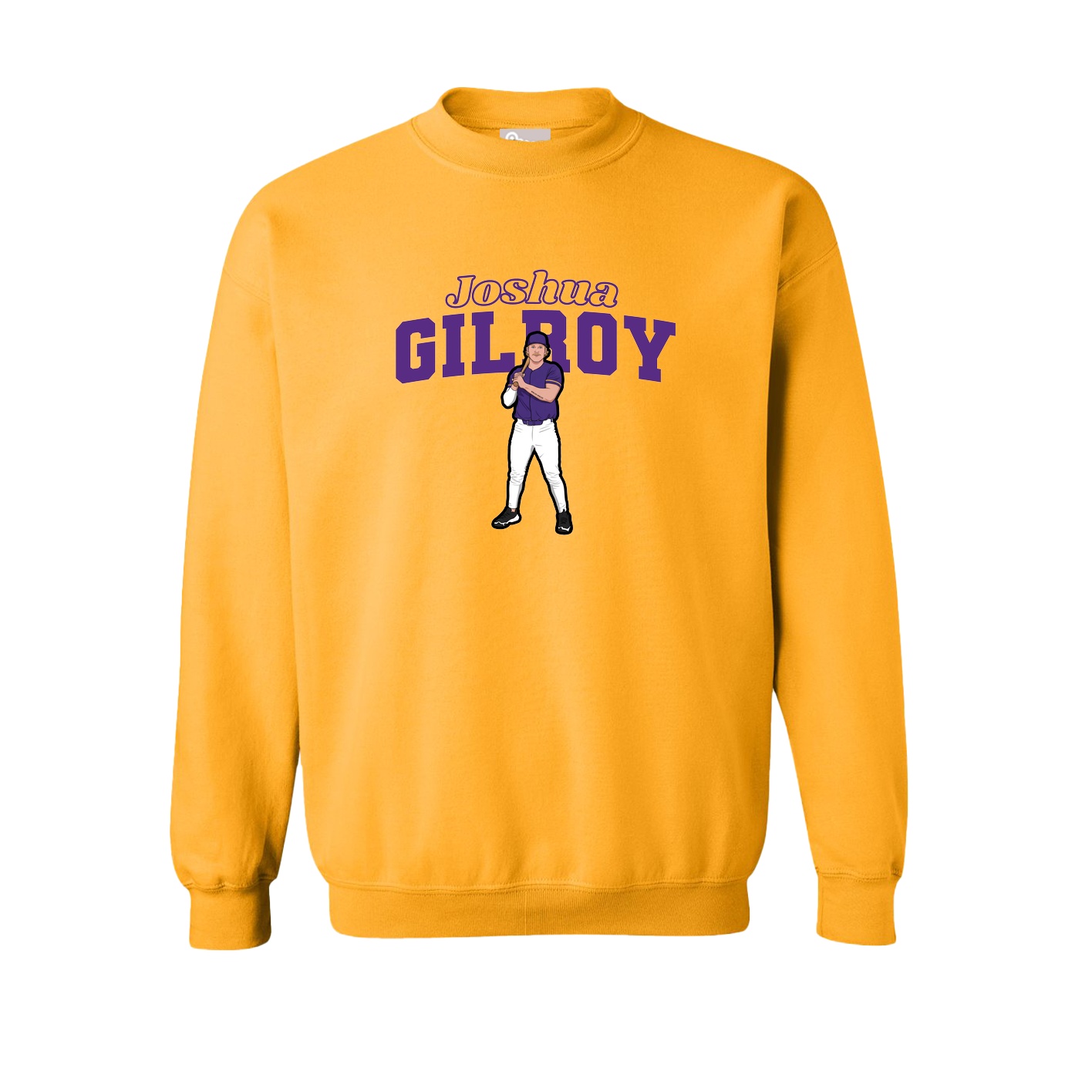 Fleece Crew — Name Arch in Gold