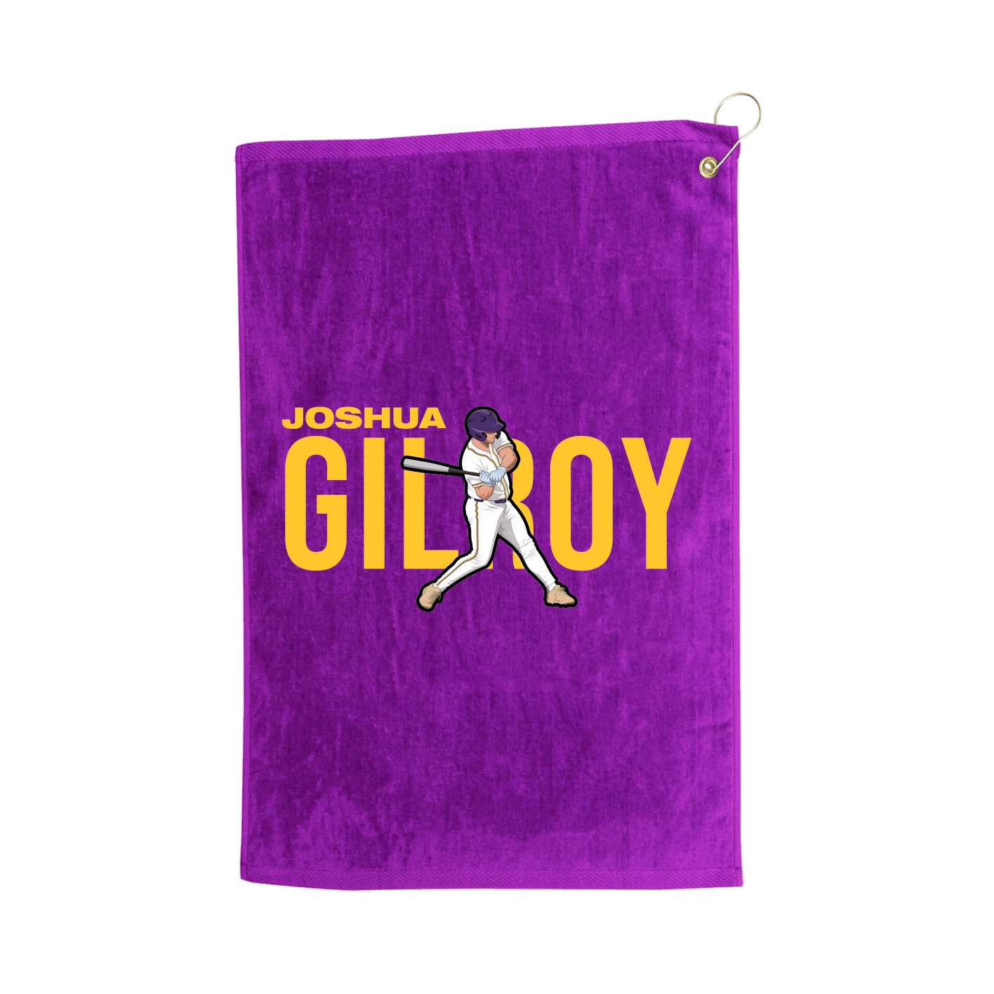 Golf Towel — Player Name in Purple