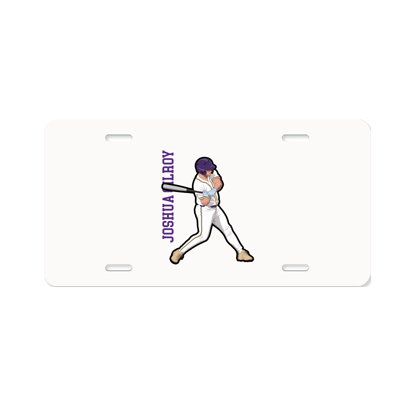 License Plate — Name Vertical in Classic