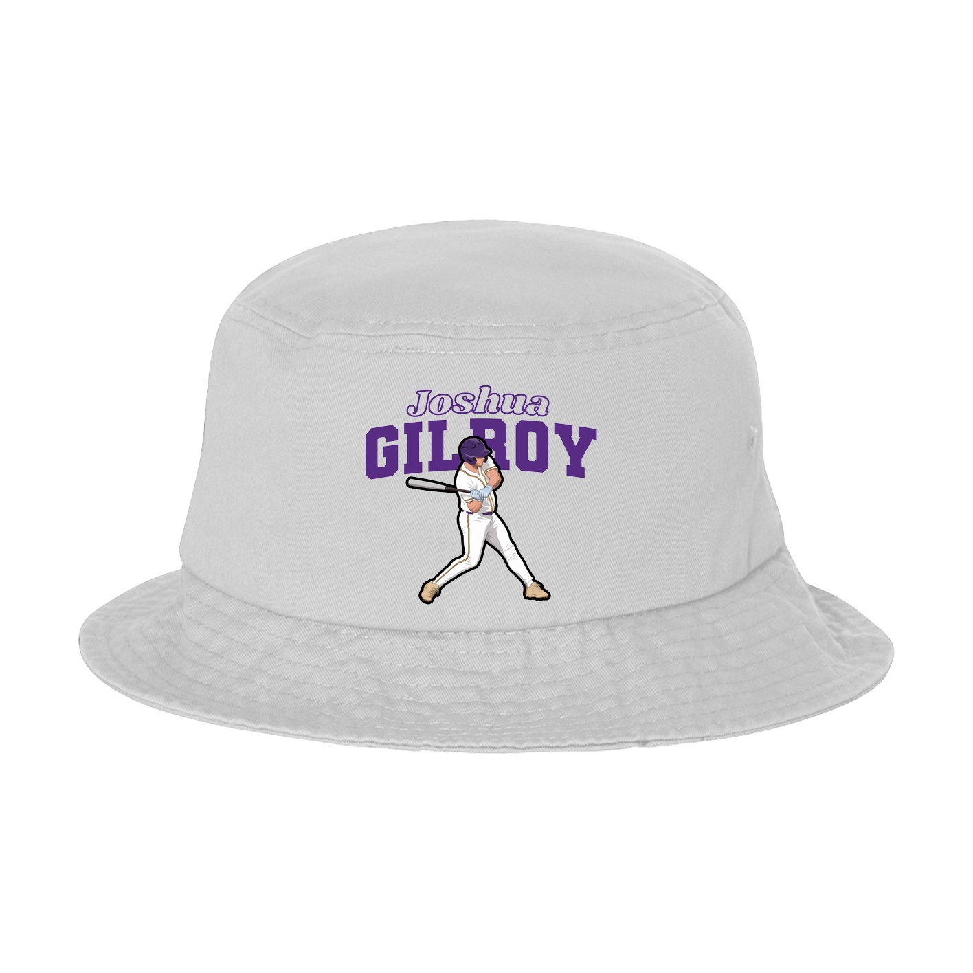 Bucket Cap — Name Arch in White