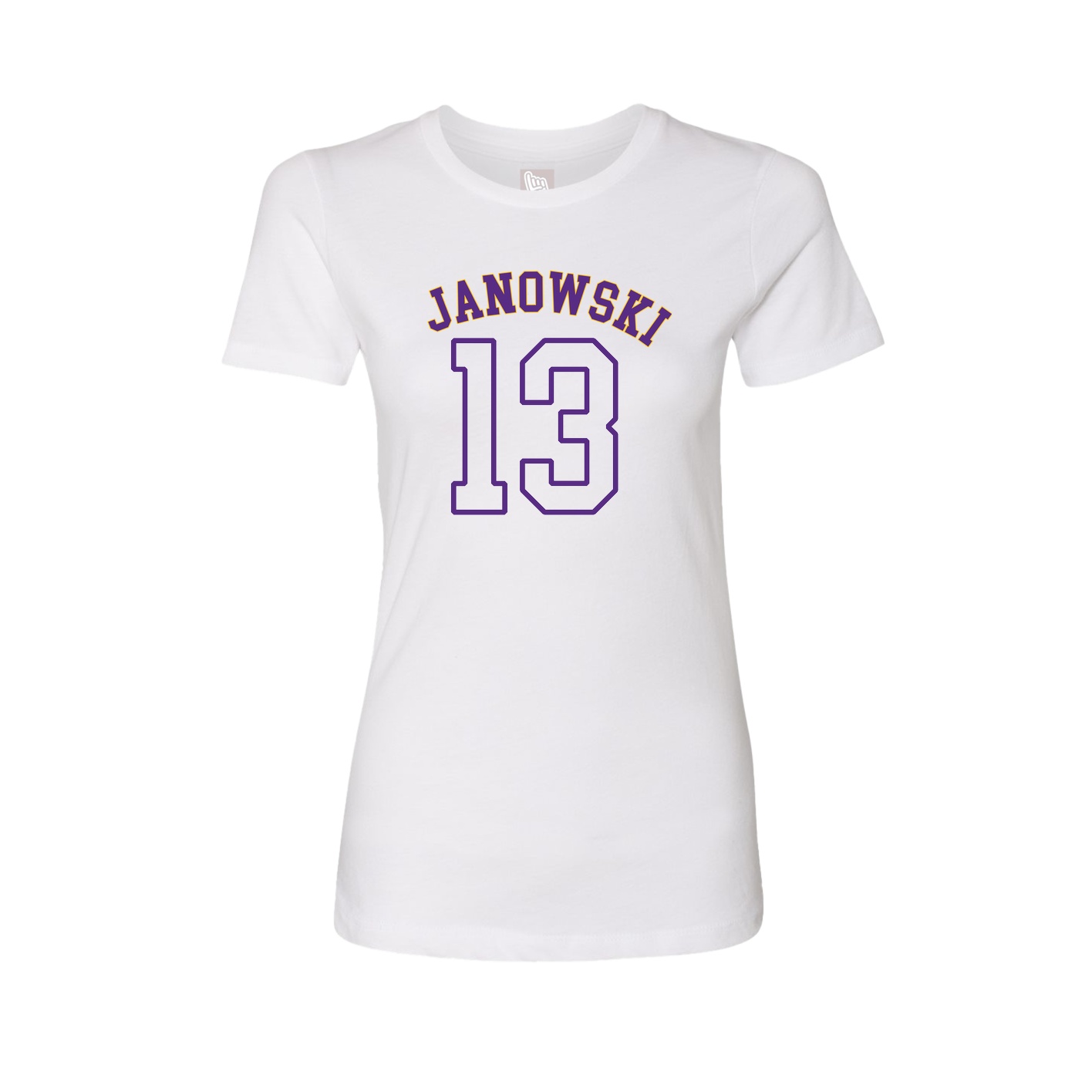 Fitted Women's Tee — Shirsey Arch in White