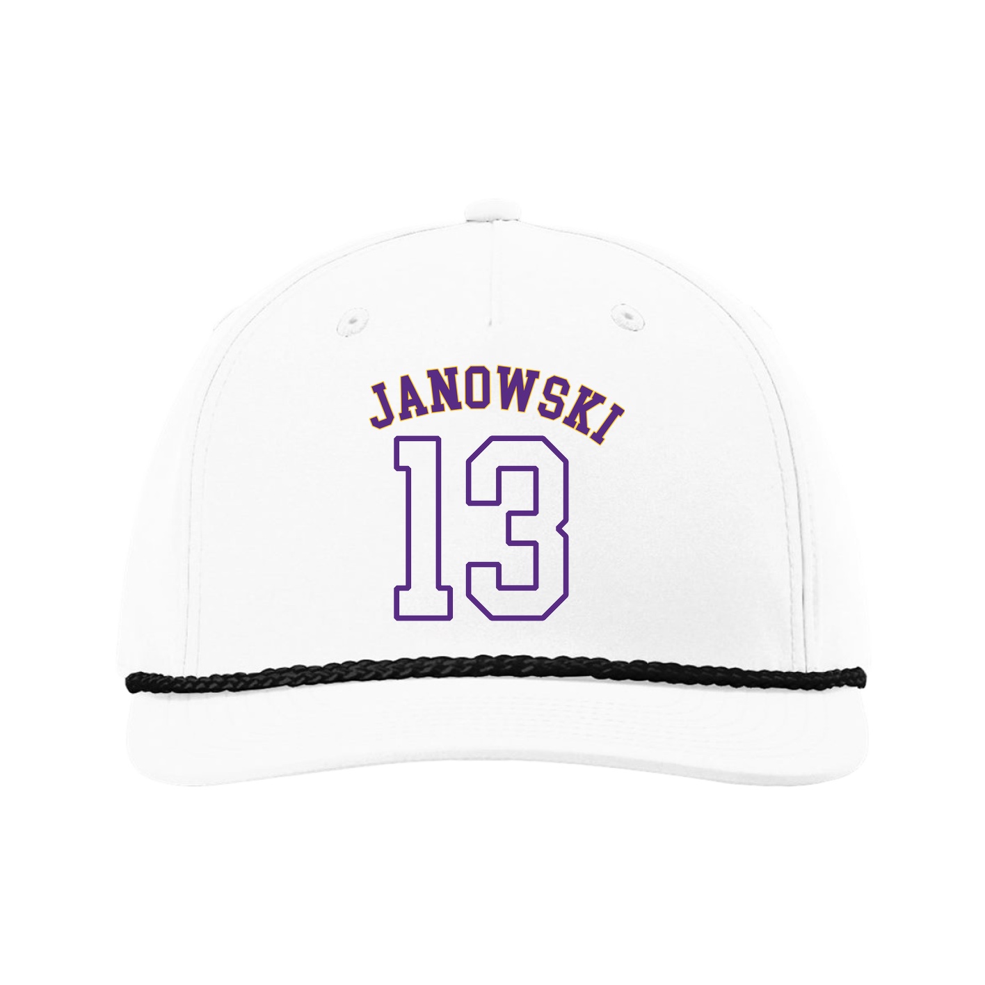 Five-Panel Classic Rope Cap — Shirsey Arch in White