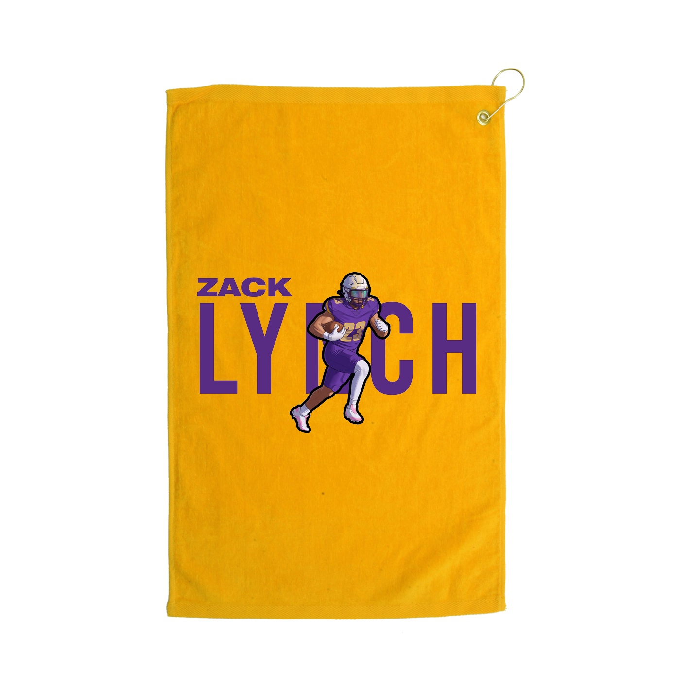Golf Towel — Player Name in Gold