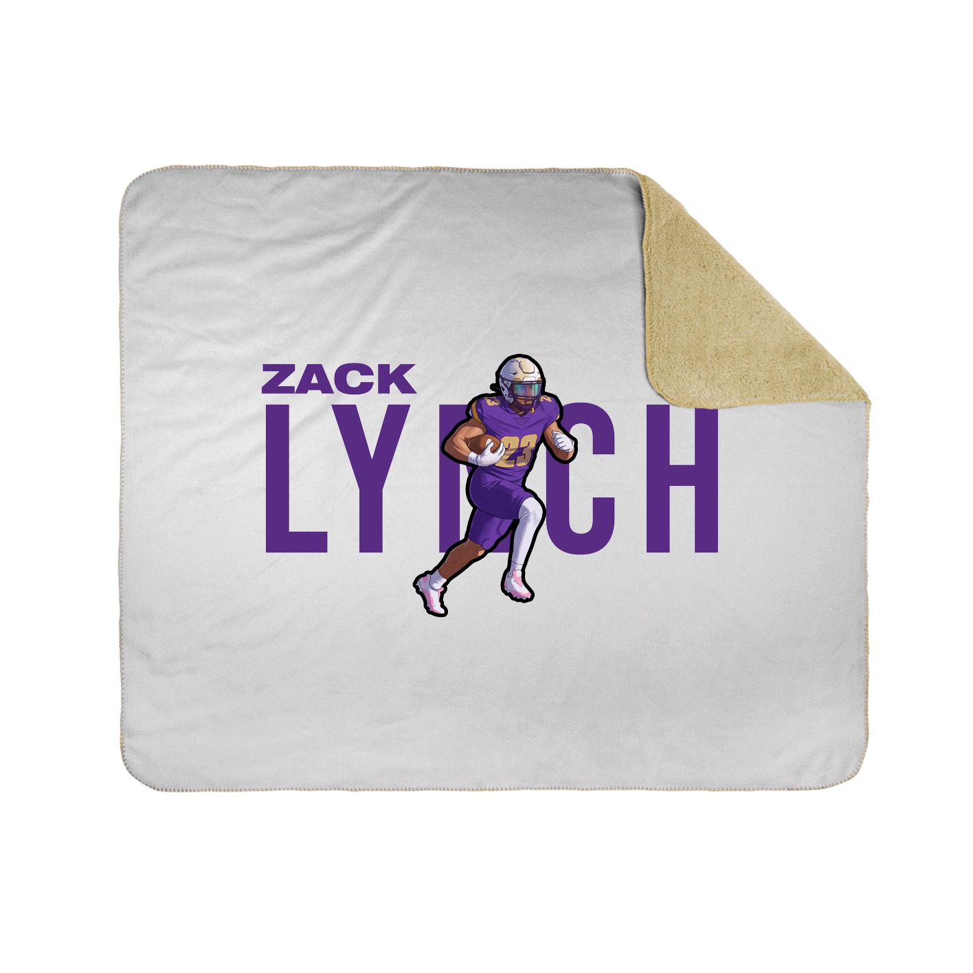 Throw Blanket — Player Name in White