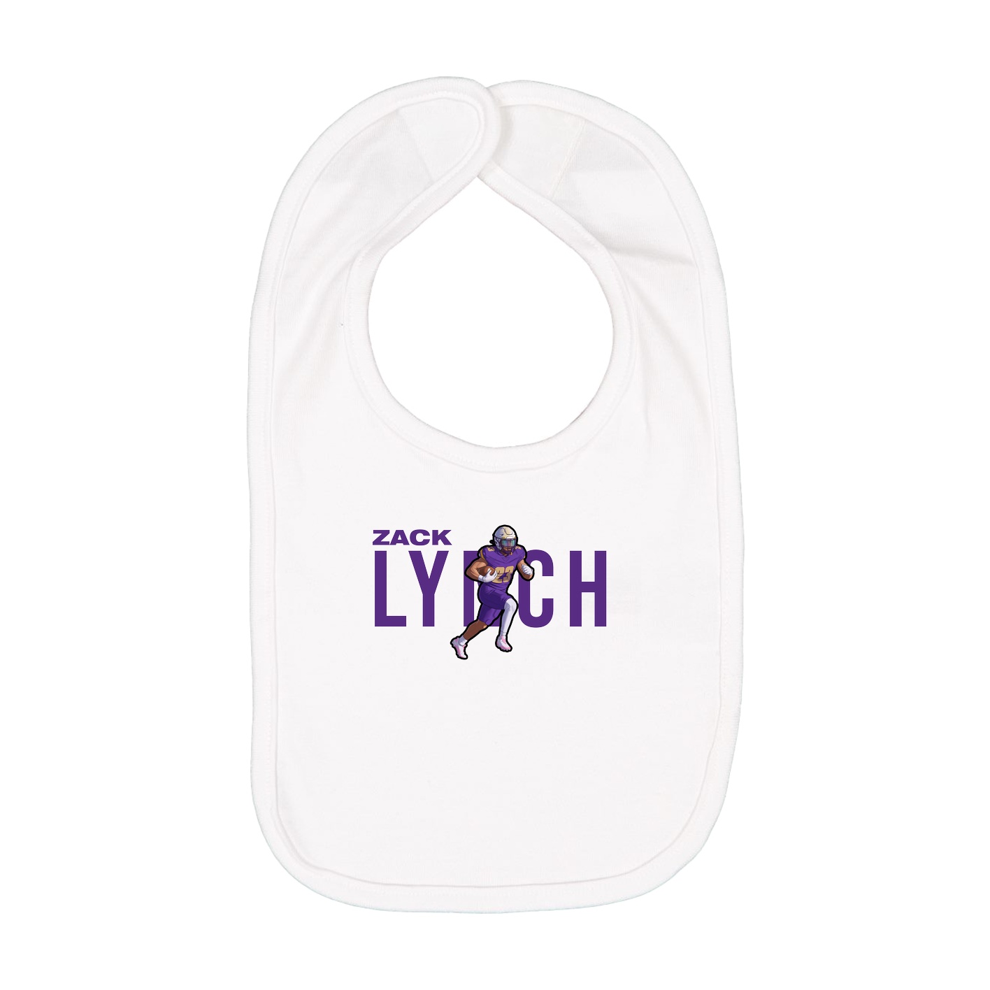 Infant Bib — Player Name in White