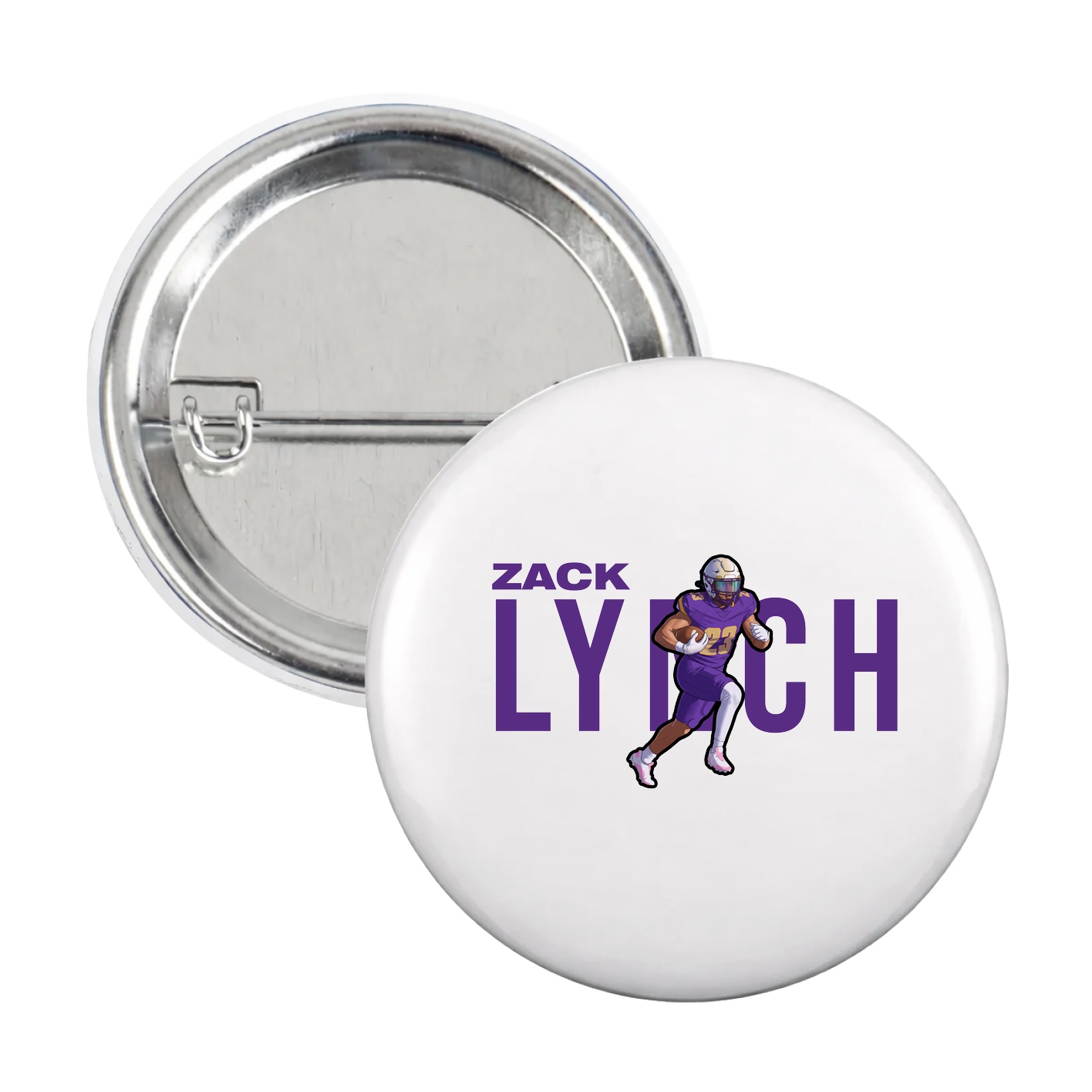 Game Day Button — Player Name in White