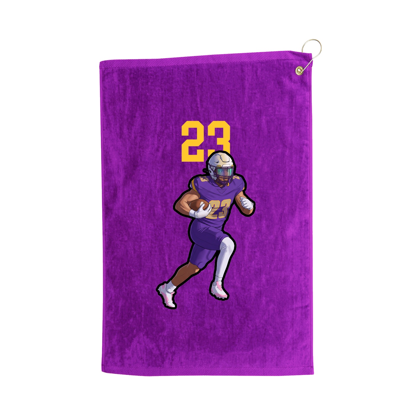 Golf Towel — Number Top in Purple