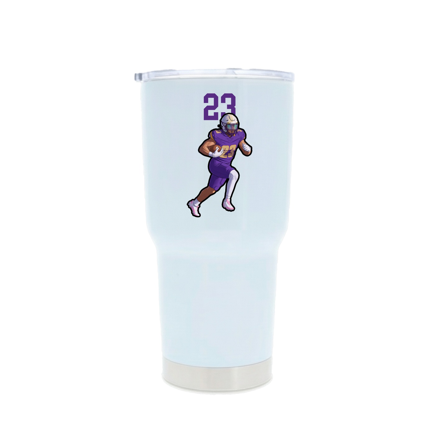 30oz Stainless Steel Tumbler — Number Top in White