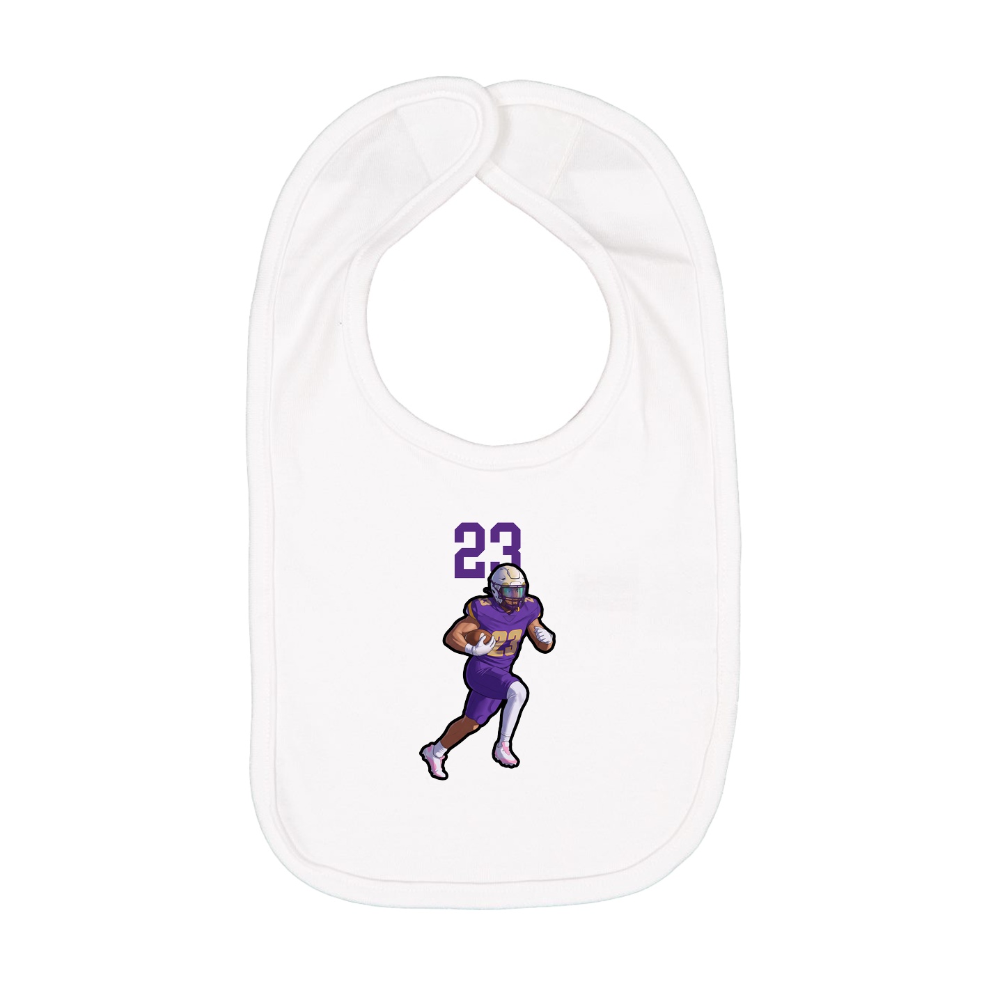 Infant Bib — Number Top in White