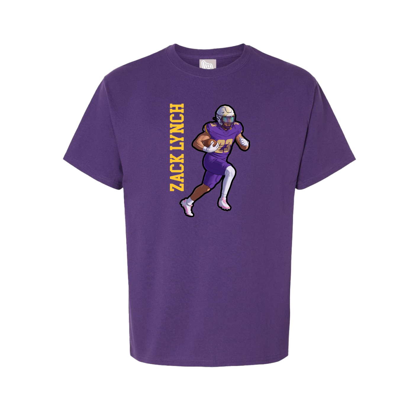 Tee — Name Vertical in Purple