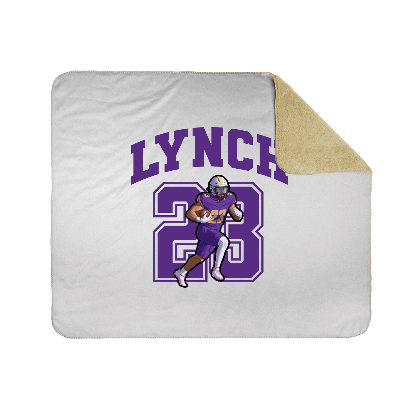 Throw Blanket — Number in White