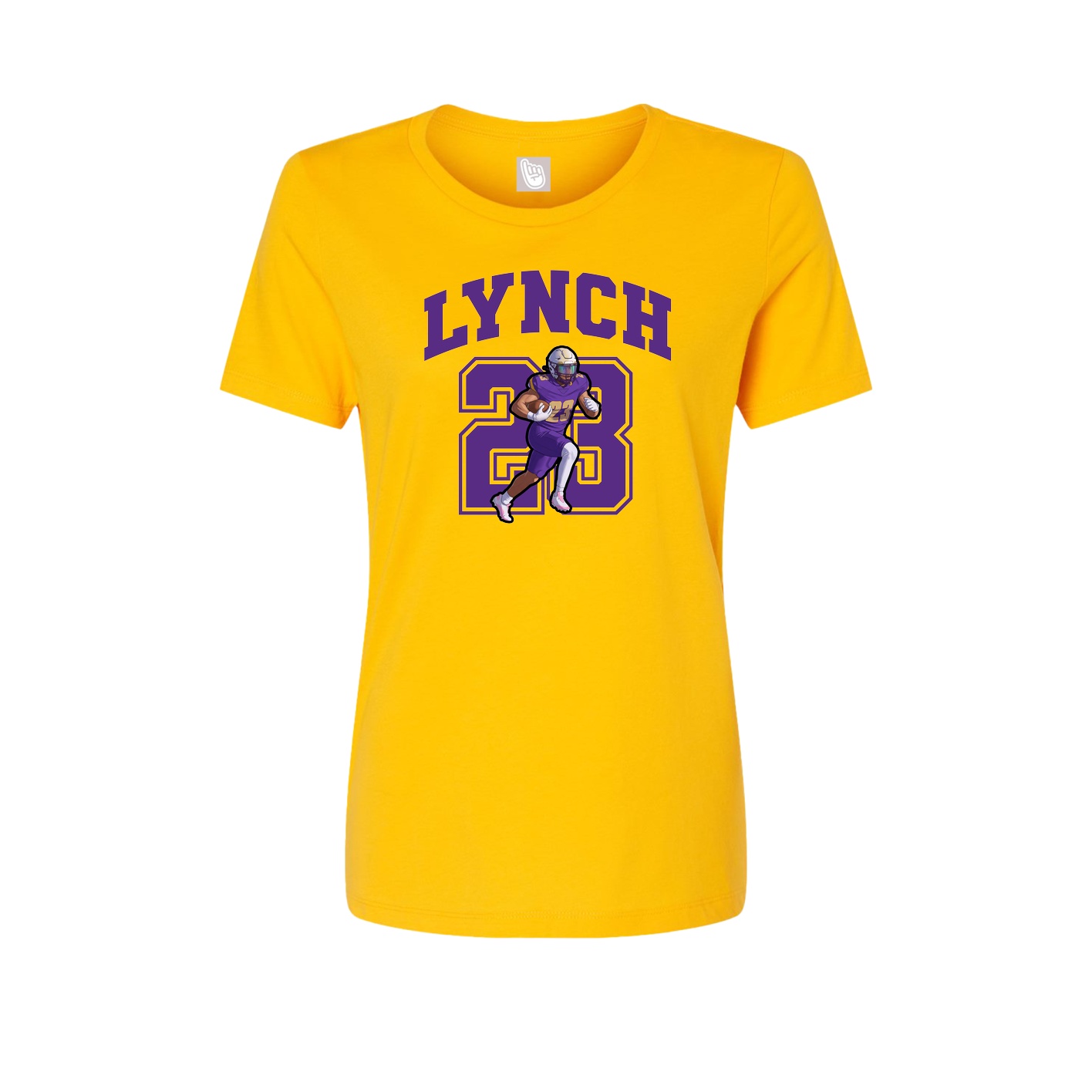 Fitted Women's Tee — Number in Gold
