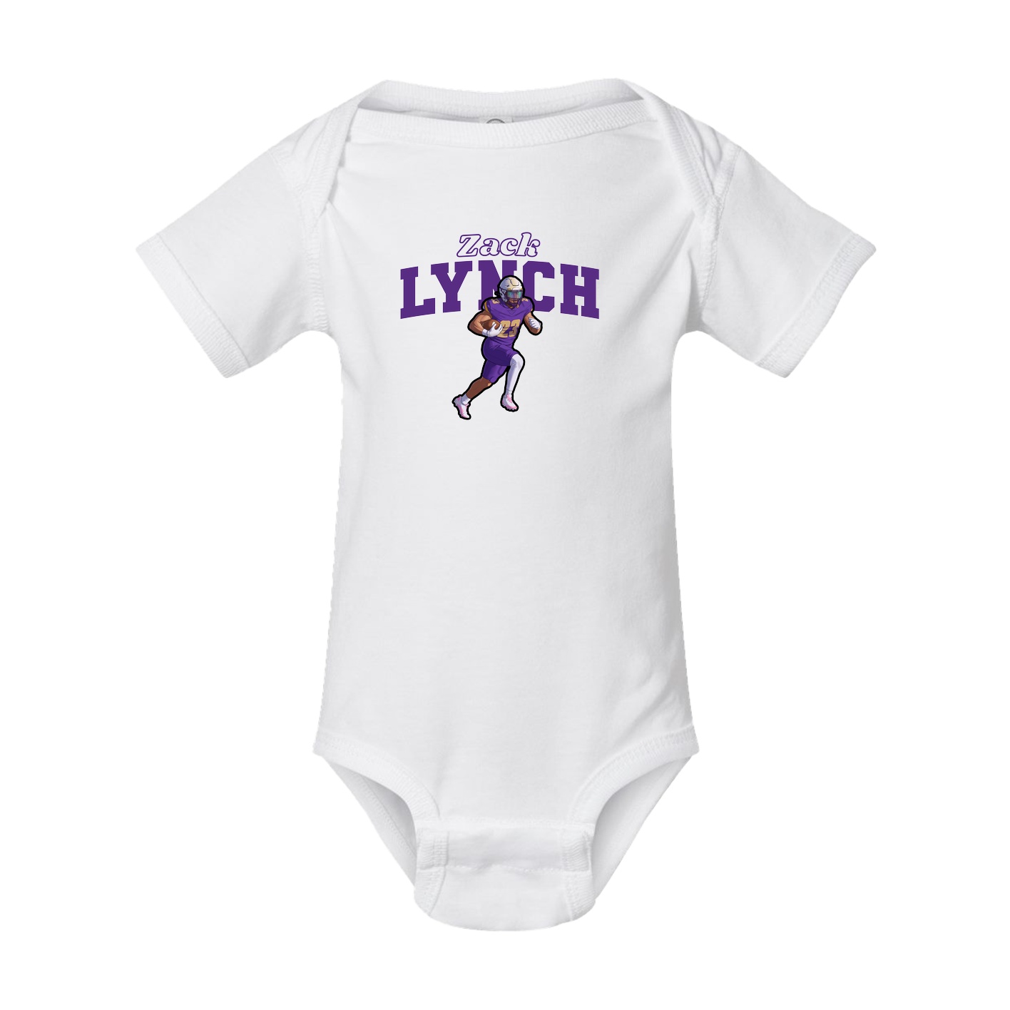 Baby Onesie — Name Arch in White
