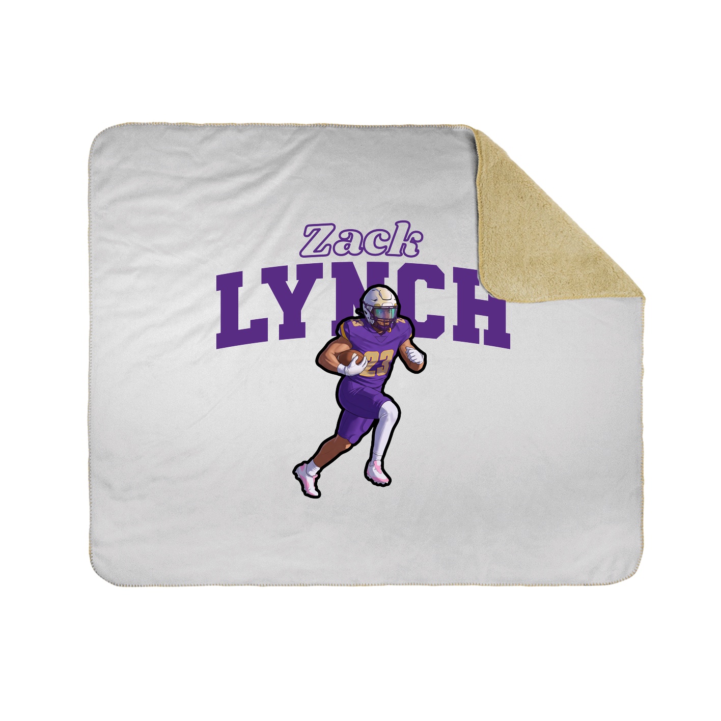 Throw Blanket — Name Arch in White