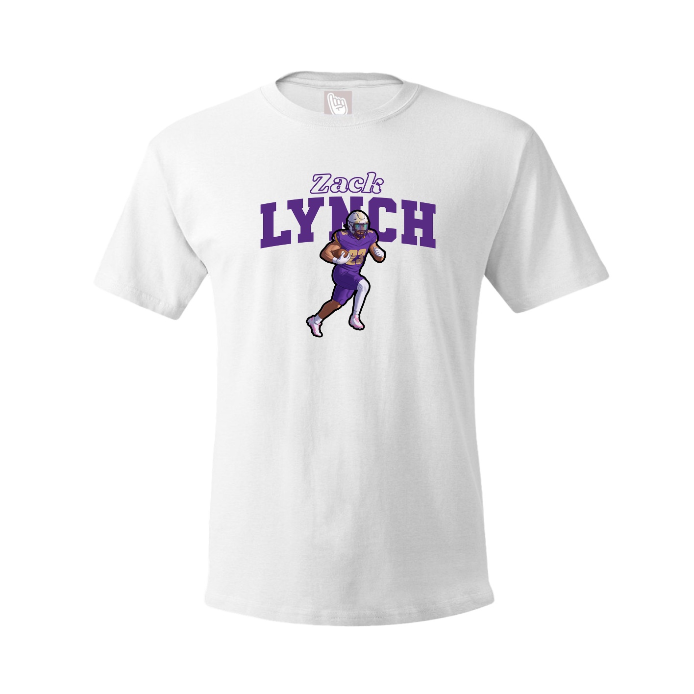 Youth Tee — Name Arch in White