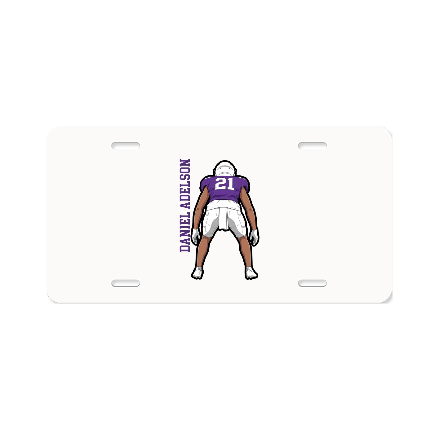 License Plate — Name Vertical in Classic