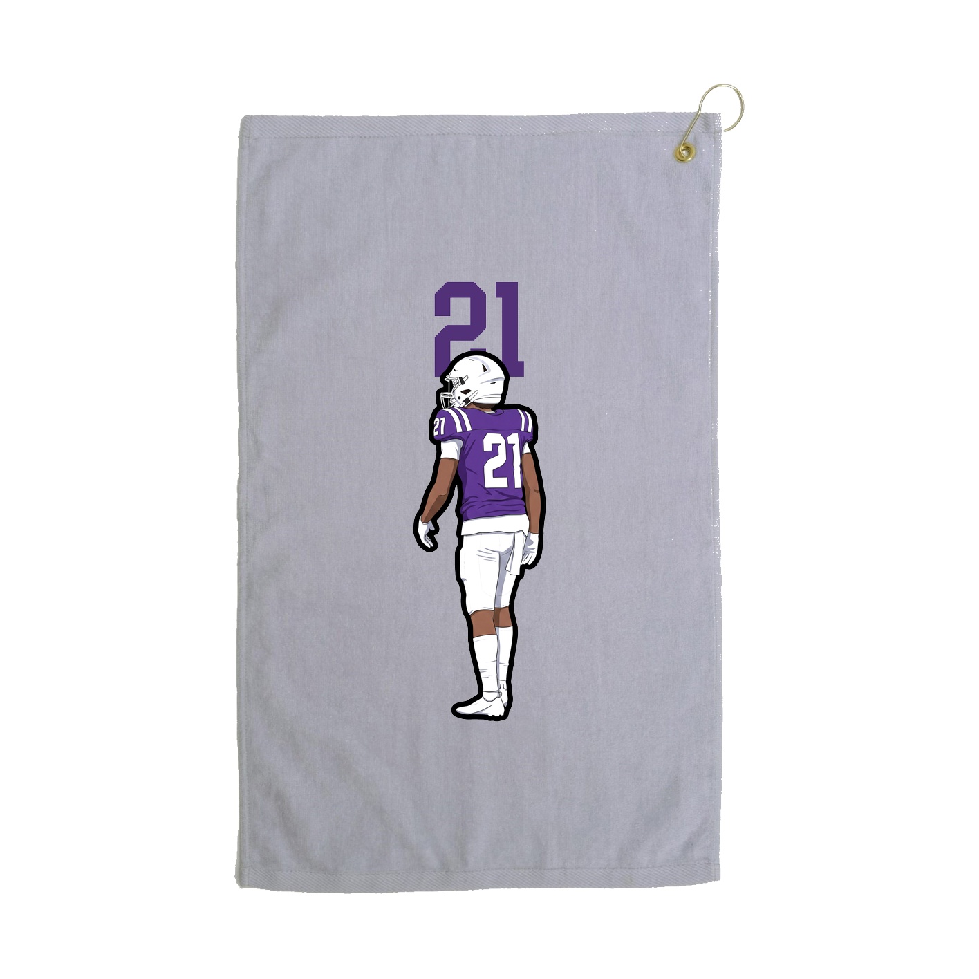 Golf Towel — Number Top in Grey