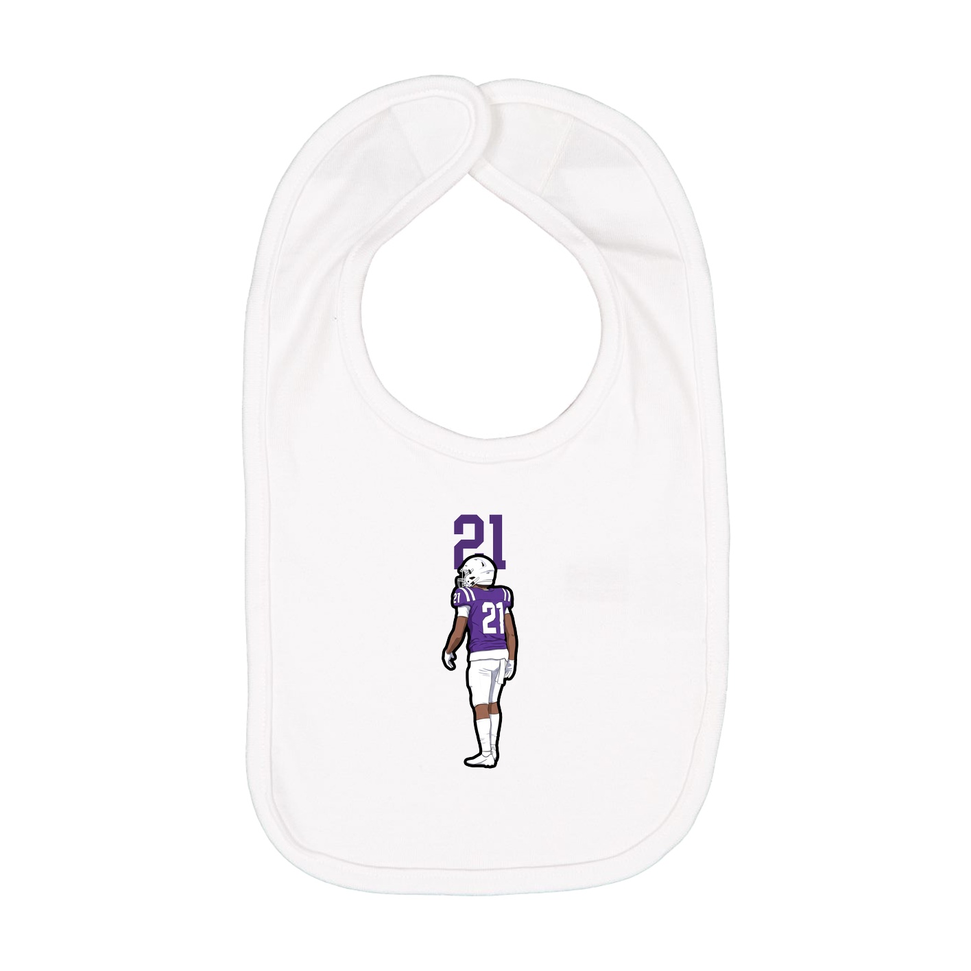 Infant Bib — Number Top in White