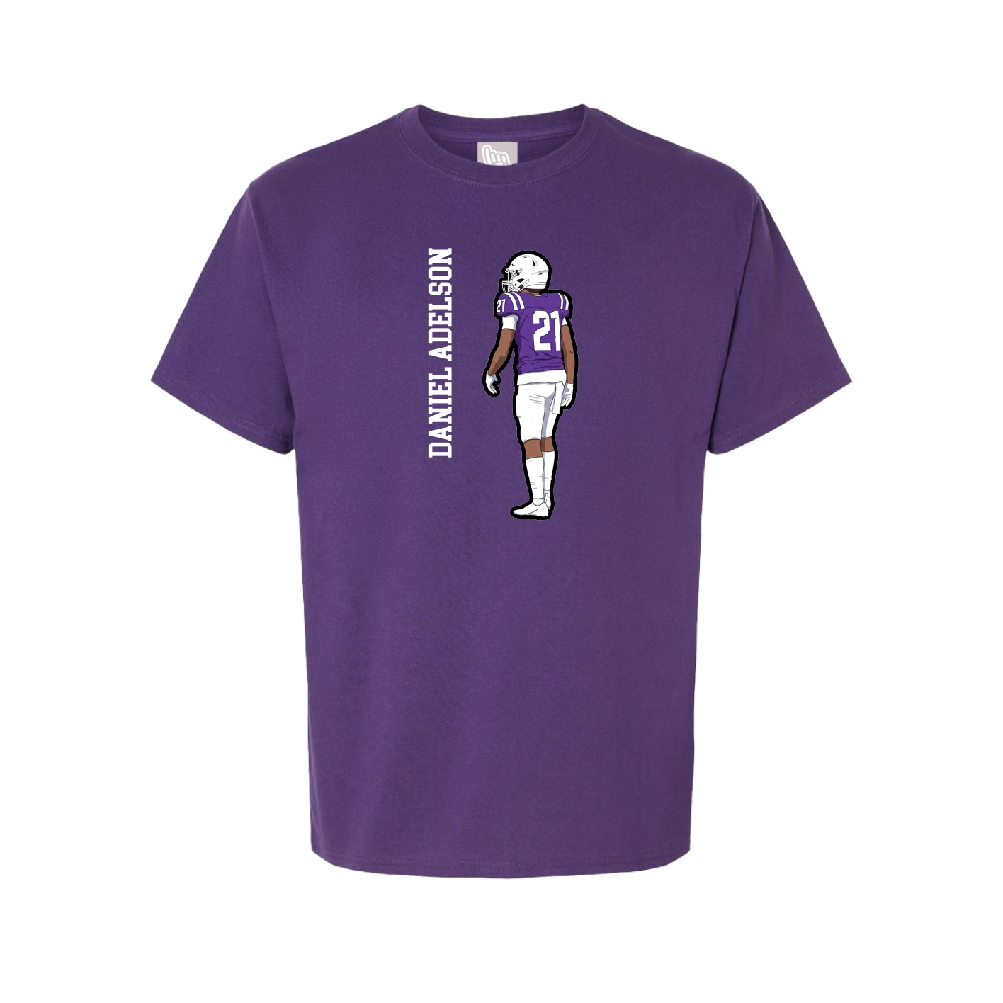 Tee — Name Vertical in Purple