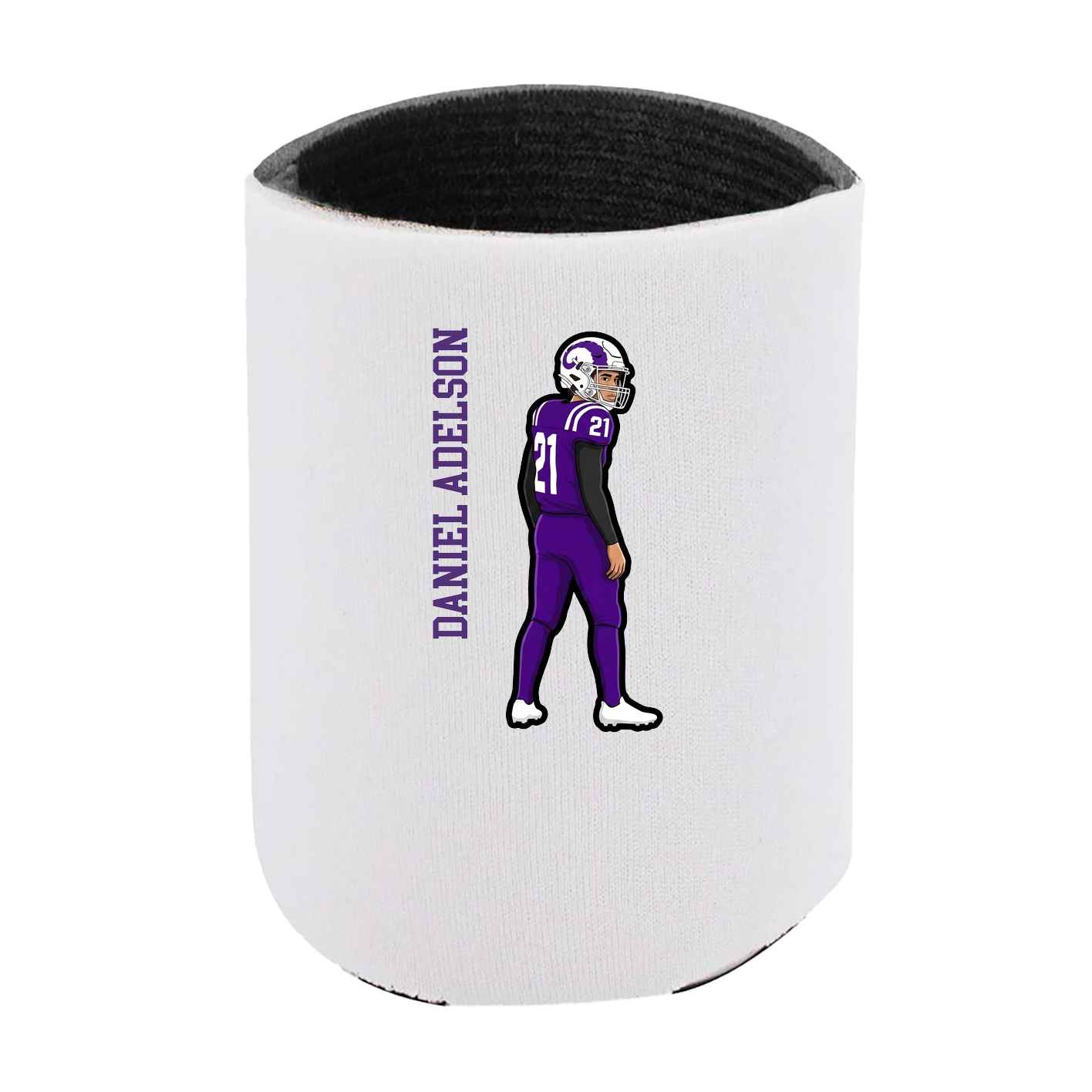 Can Holder — Name Vertical in White