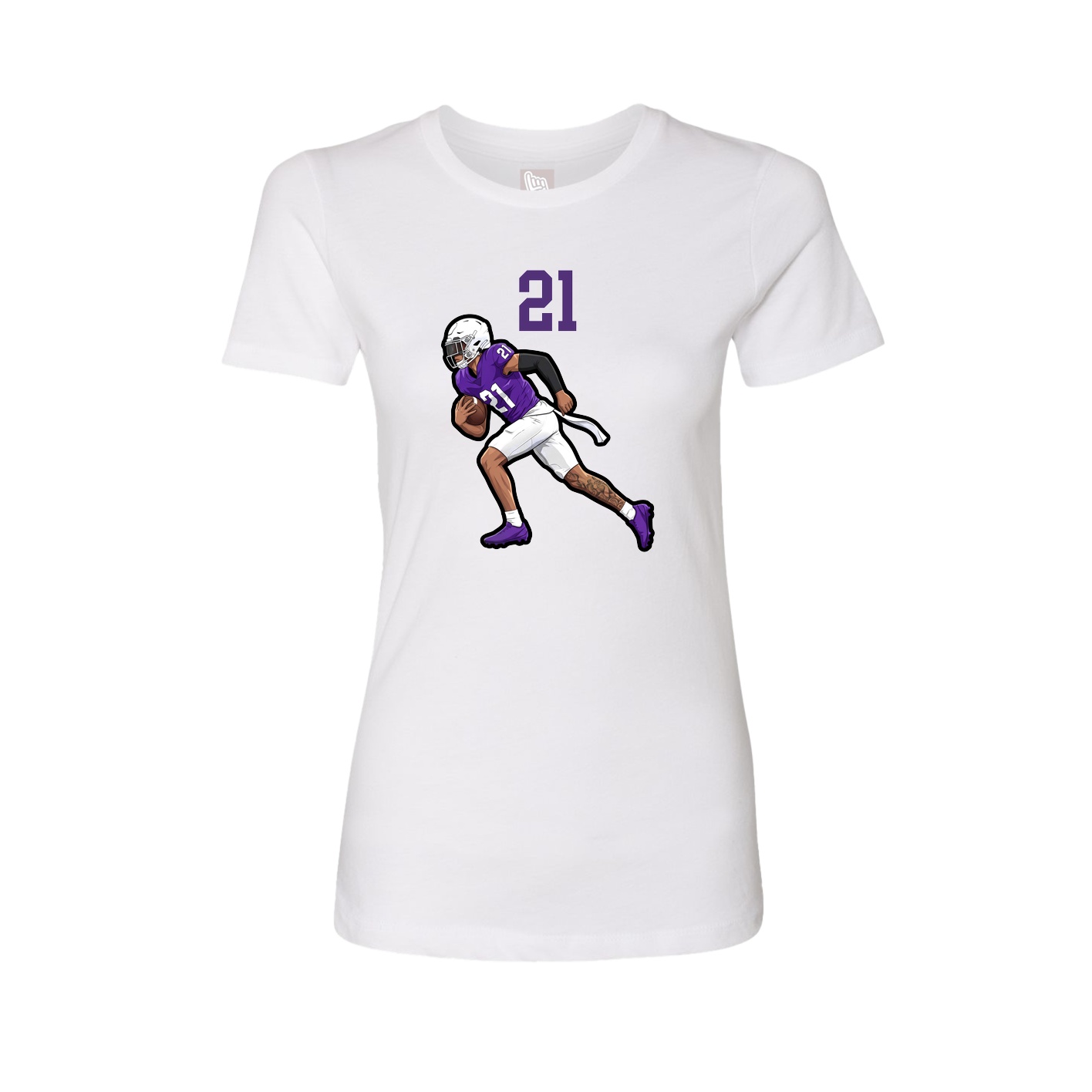 Womens Tee — Number Top in White