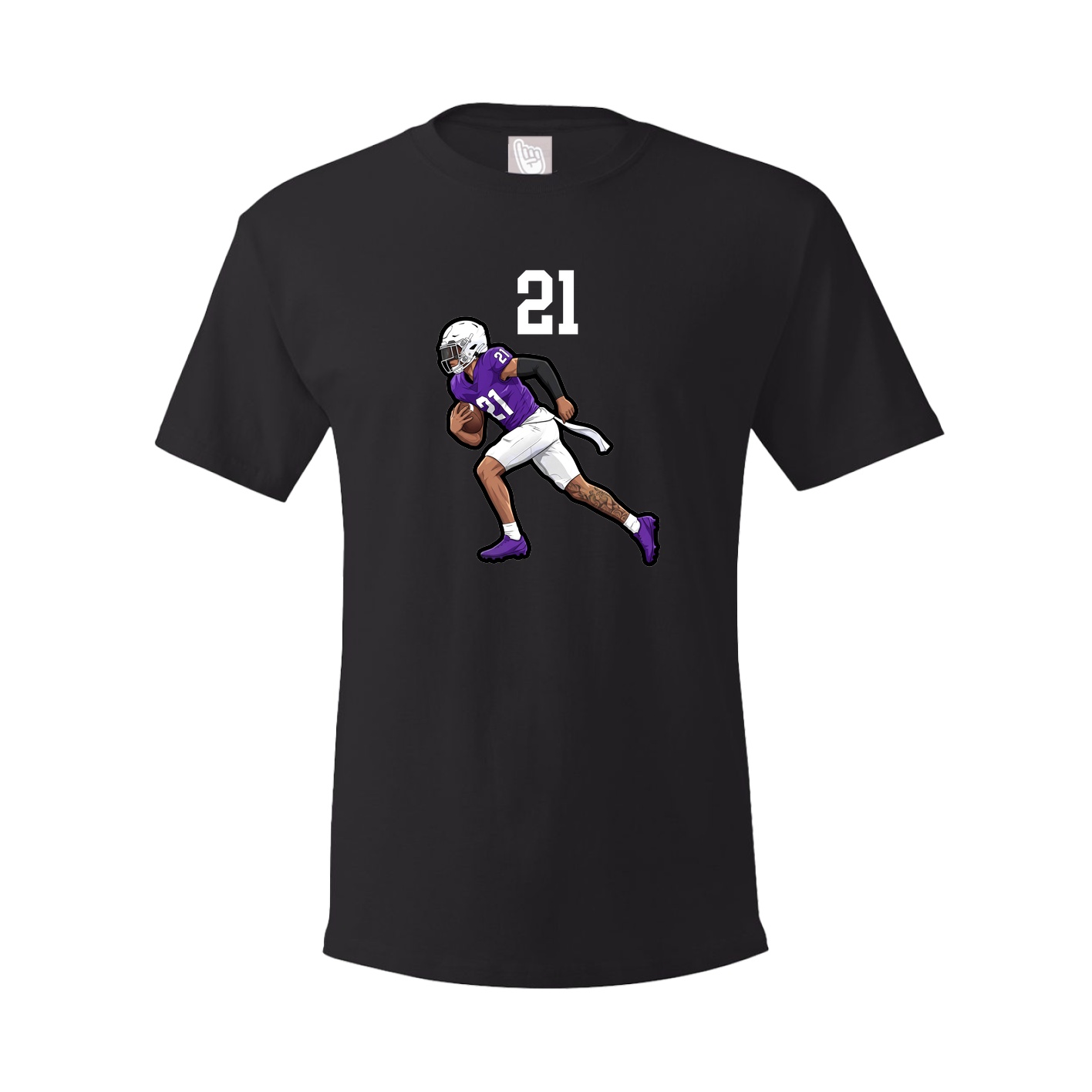 Youth Tee — Number Top in Black