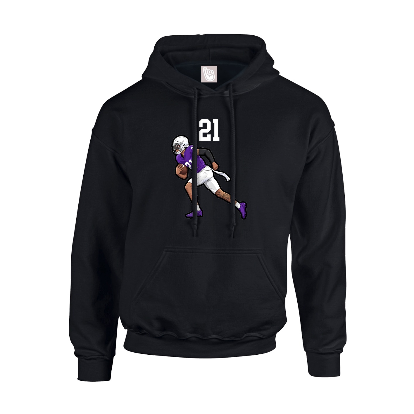 Hoodie — Number Top in Black