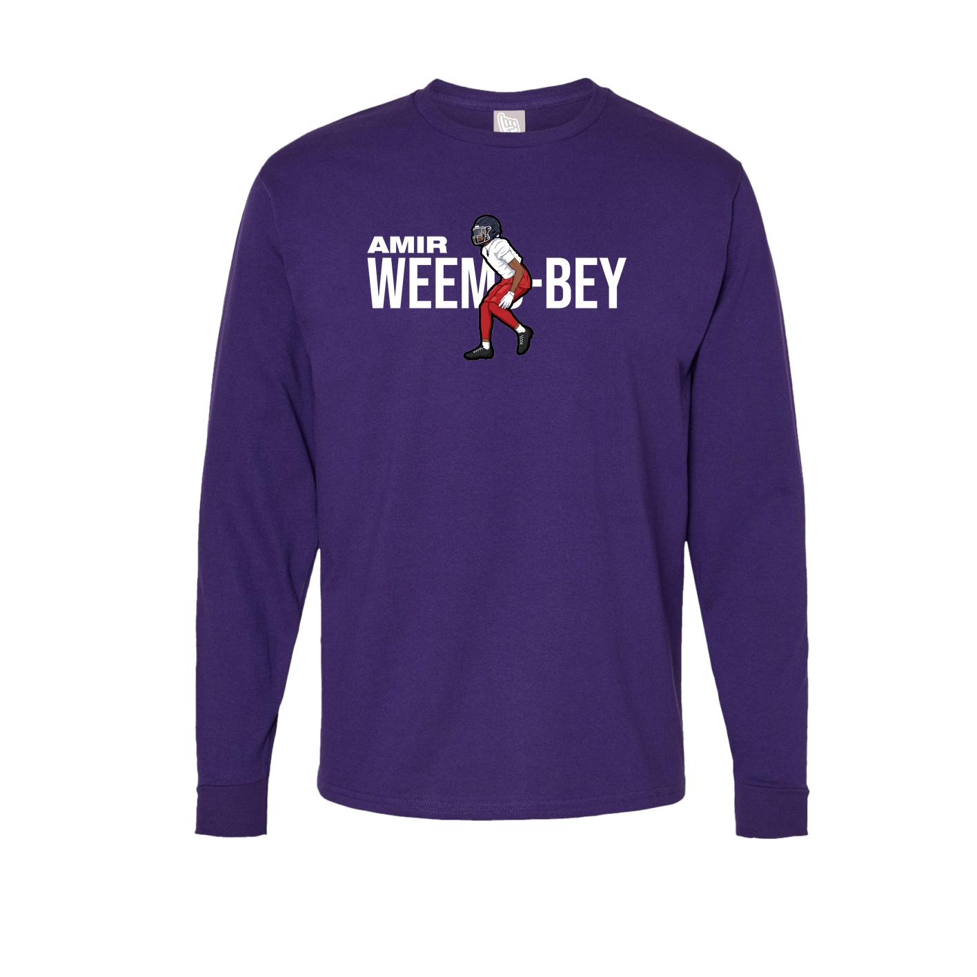 Long Sleeve Tee — Player Name in Purple