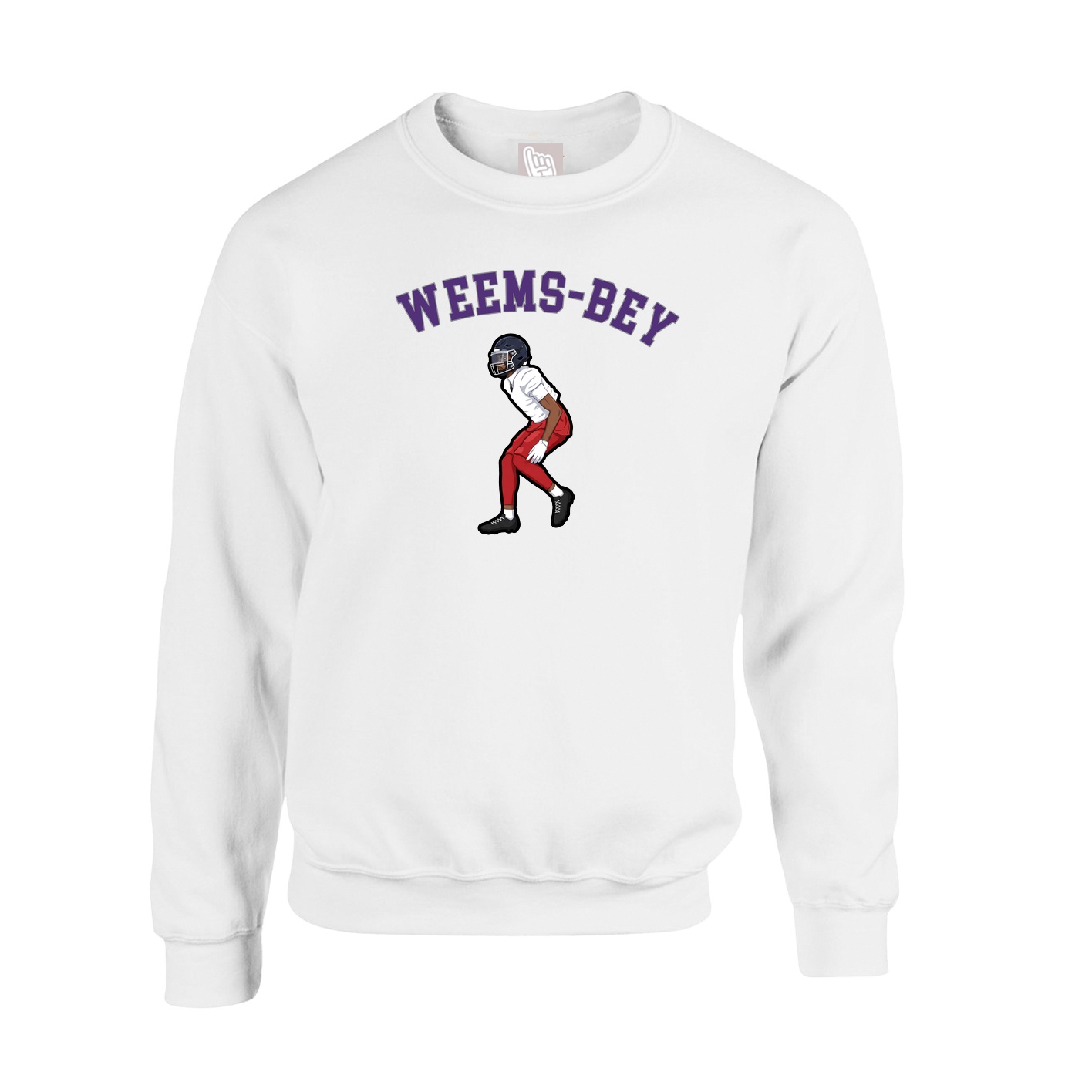 Fleece Crew — Shirsey Arch in White