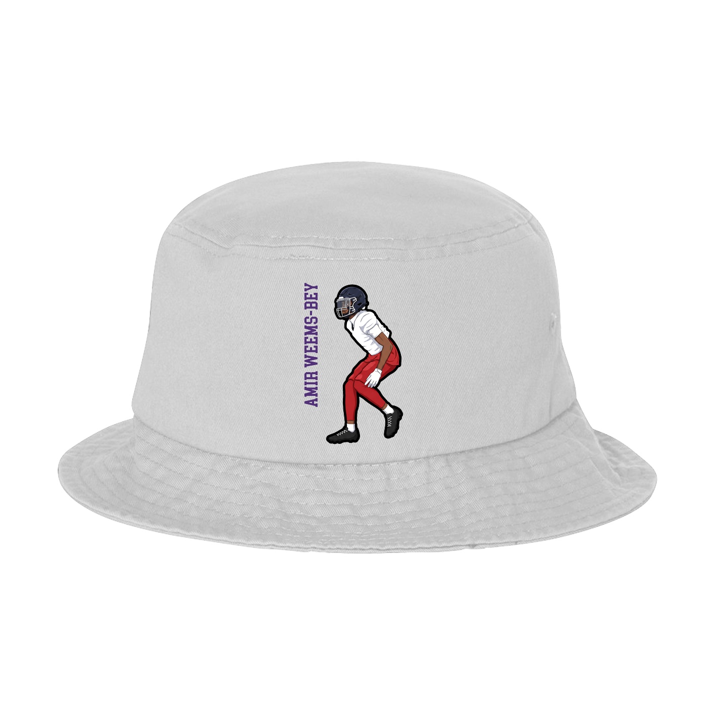 Bucket Cap — Name Vertical in White