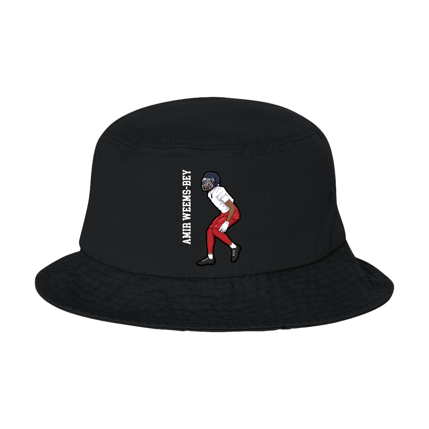 Bucket Cap — Name Vertical in Black
