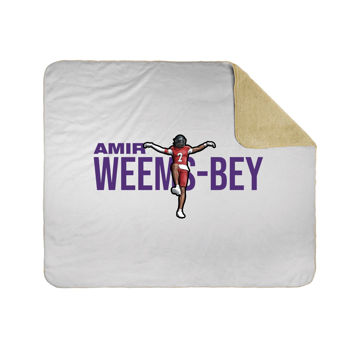 Throw Blanket — Player Name in White