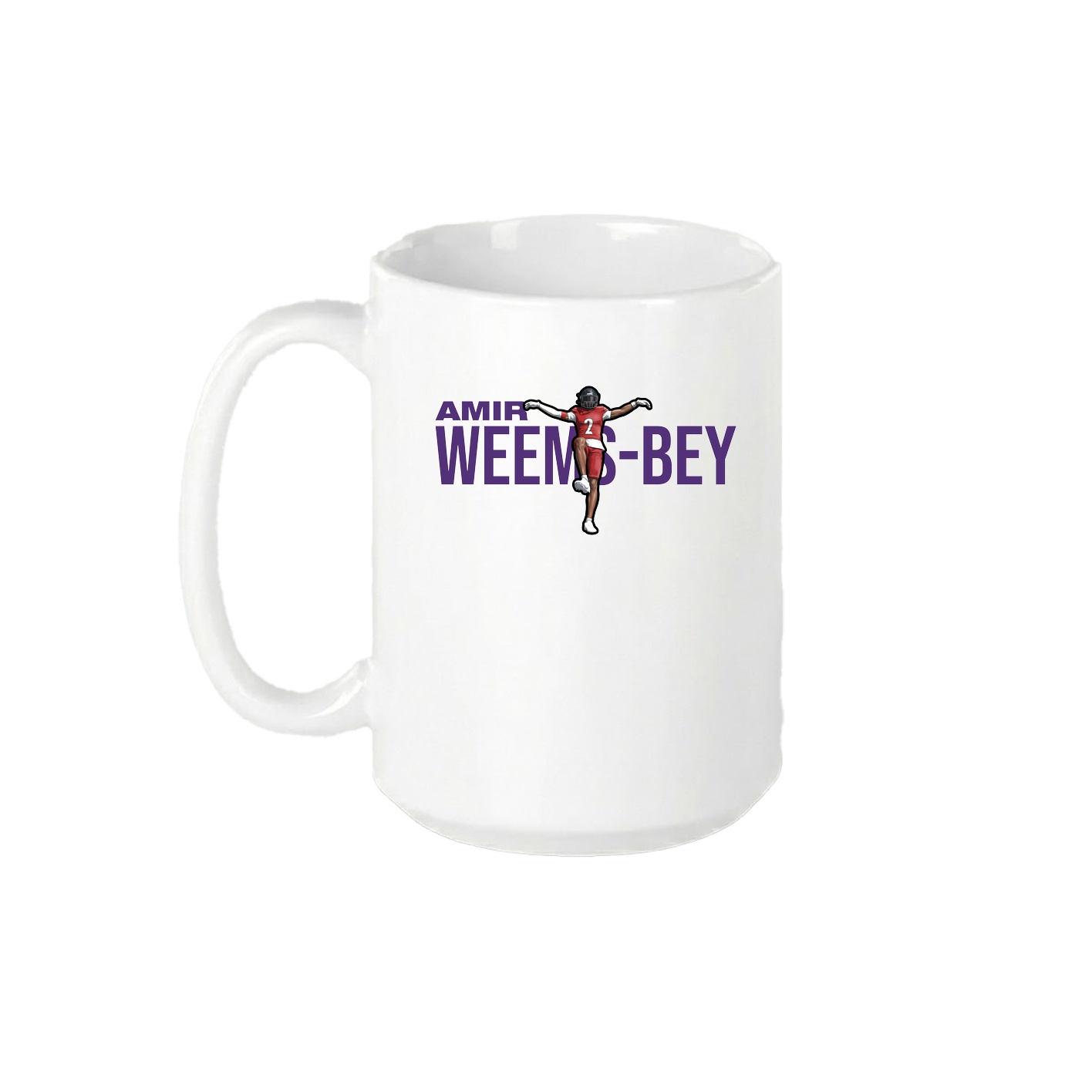 15oz Coffee Mug — Player Name in White