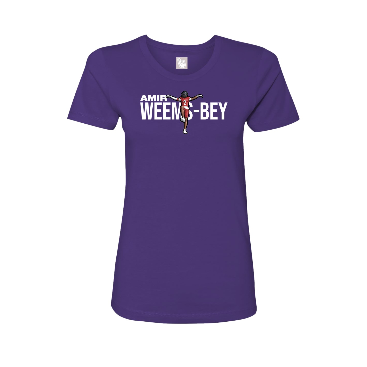 Womens Tee — Player Name in Purple