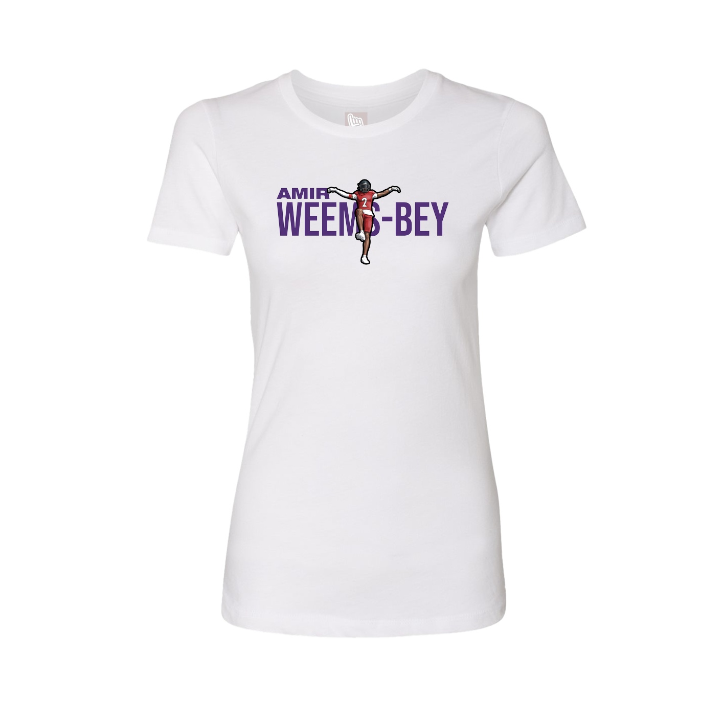 Womens Tee — Player Name in White