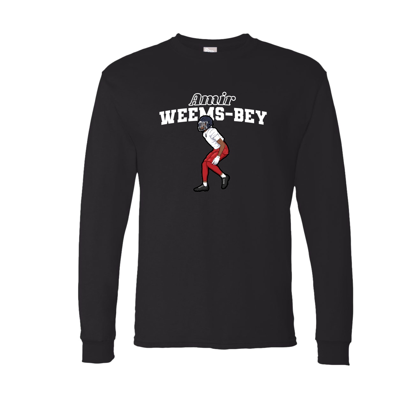 Long Sleeve Tee — Name Arch in Black