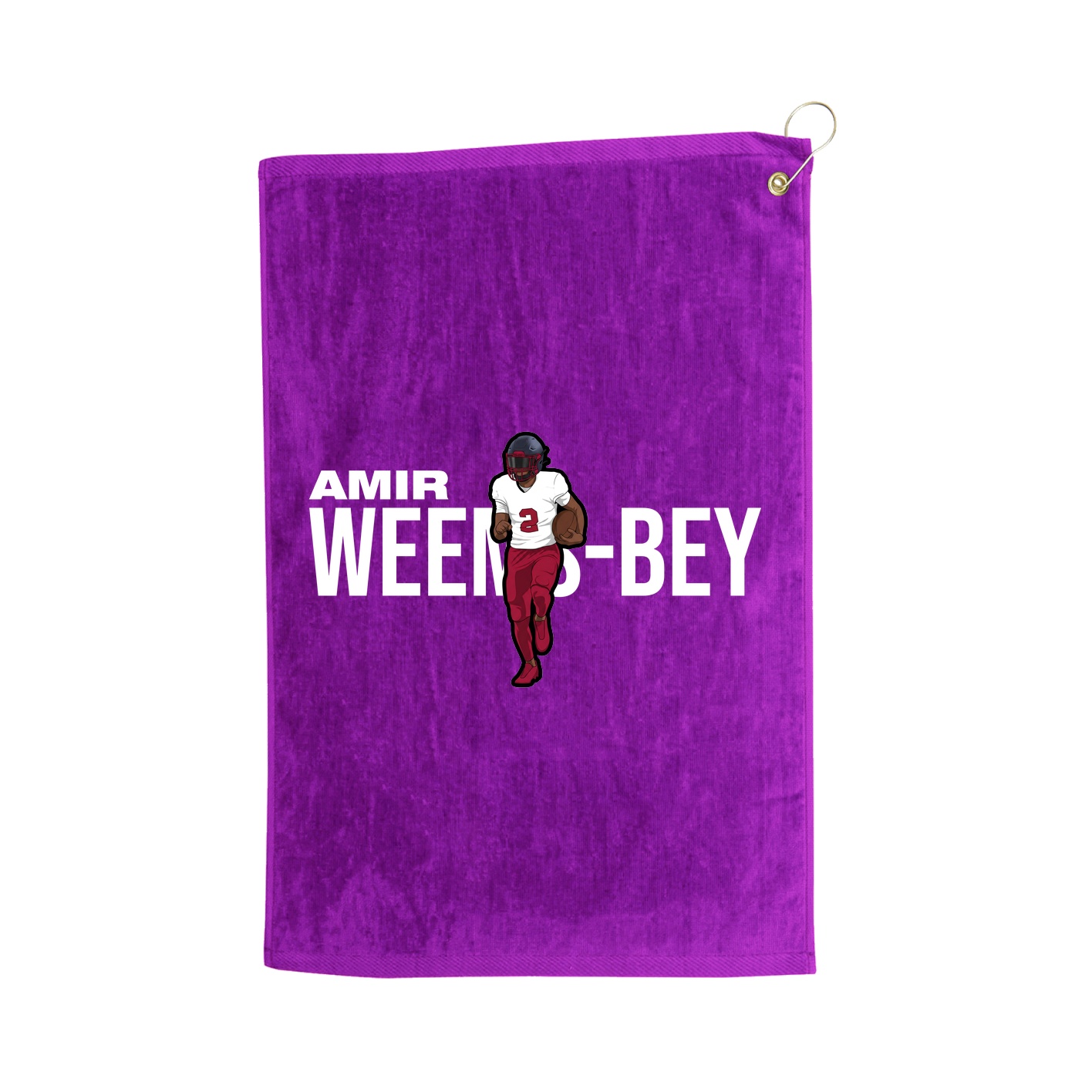 Golf Towel — Player Name in Purple